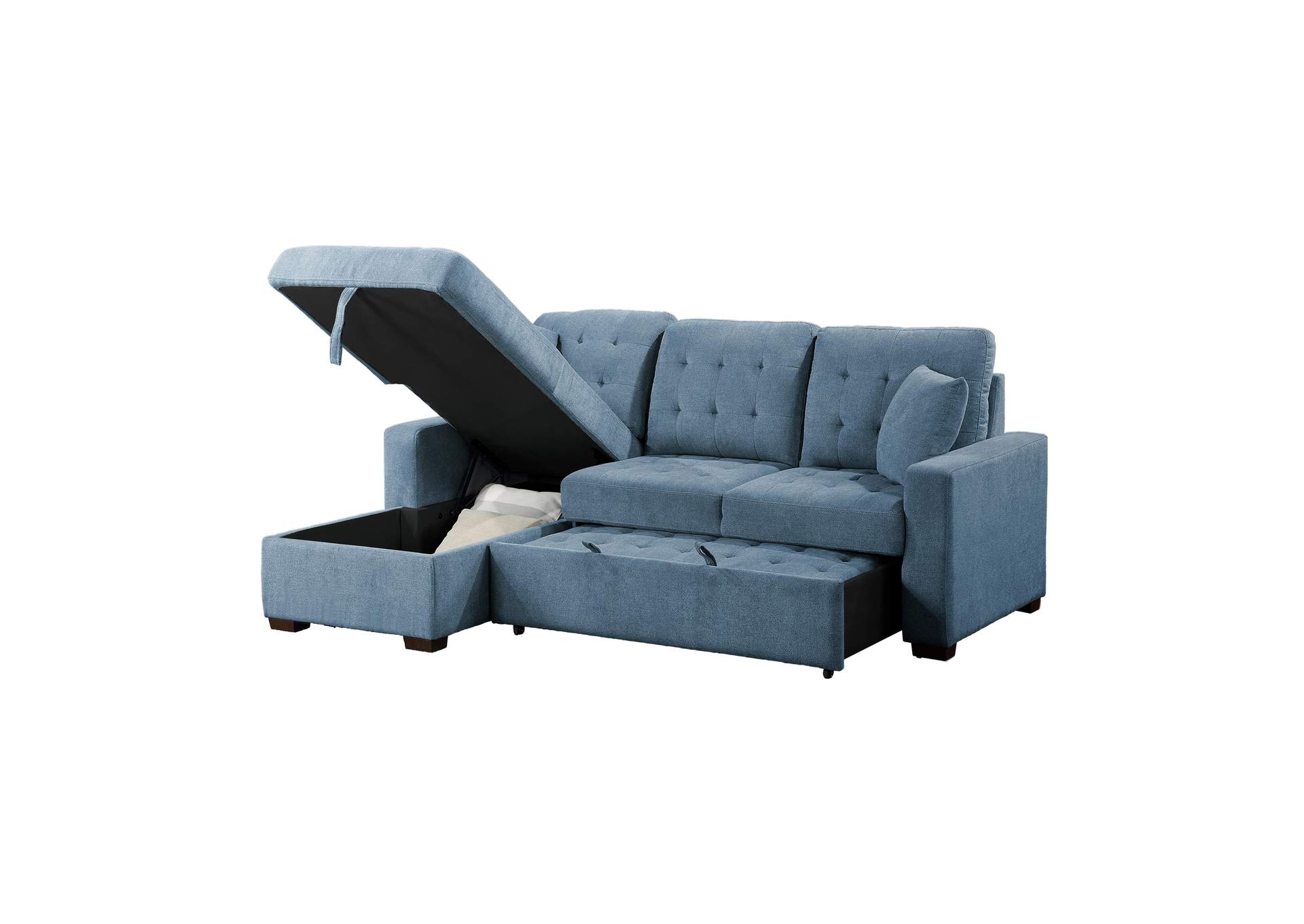 Waitsfield 2-Piece Sectional with Left Chaise, Pull-out Bed and Hidden Storage image 4