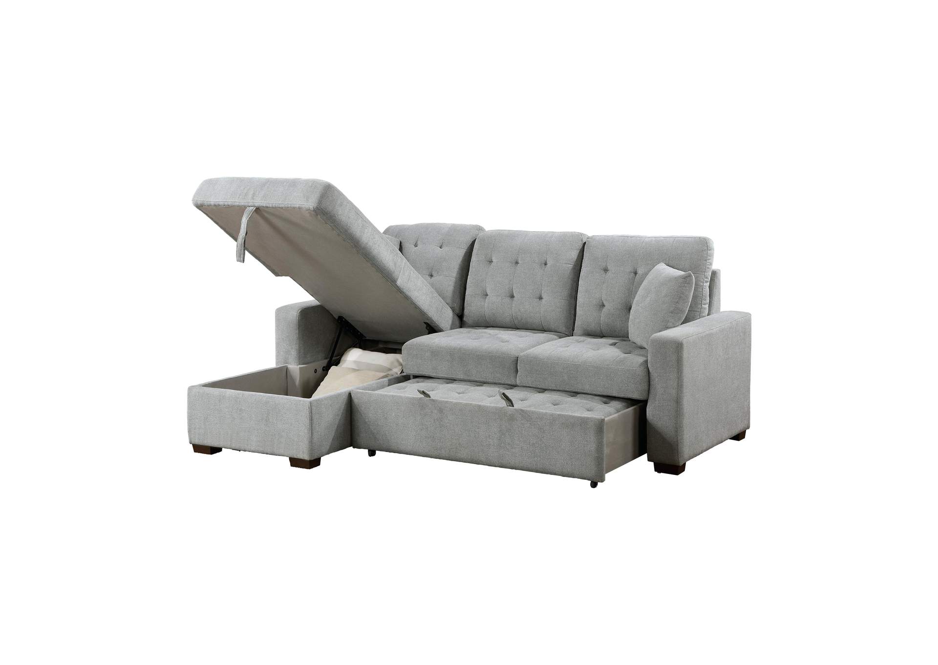 Waitsfield 2-Piece Sectional with Left Chaise, Pull-out Bed and Hidden Storage image 5