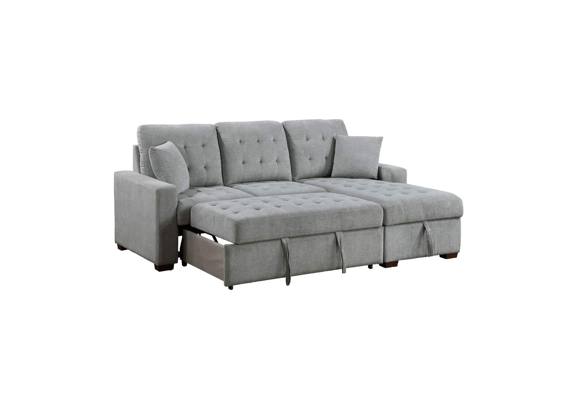 Waitsfield 2-Piece Sectional with Right Chaise, Pull-out Bed and Hidden Storage image 6