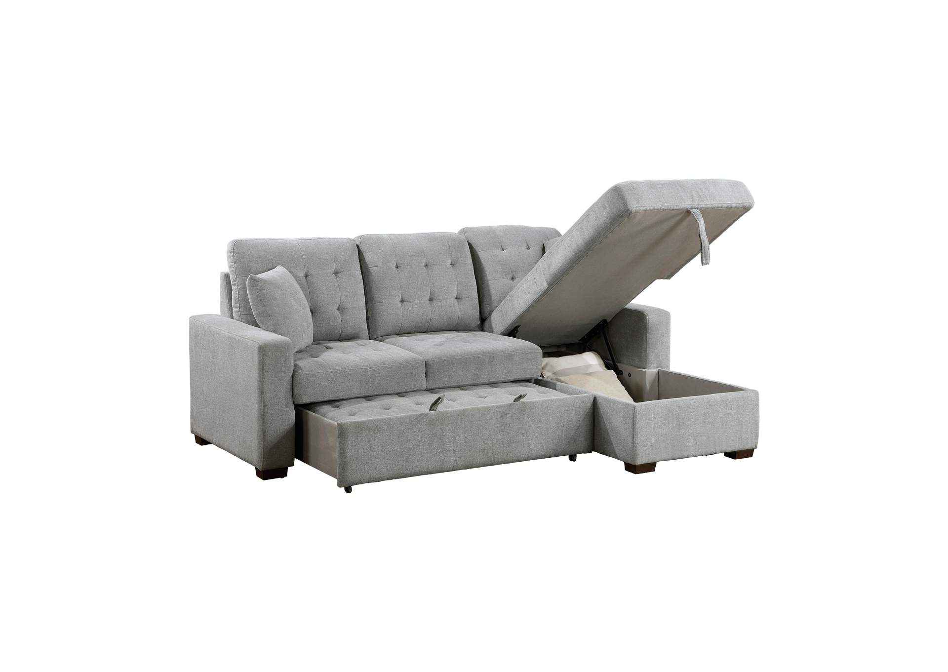 Waitsfield 2-Piece Sectional with Right Chaise, Pull-out Bed and Hidden Storage image 7