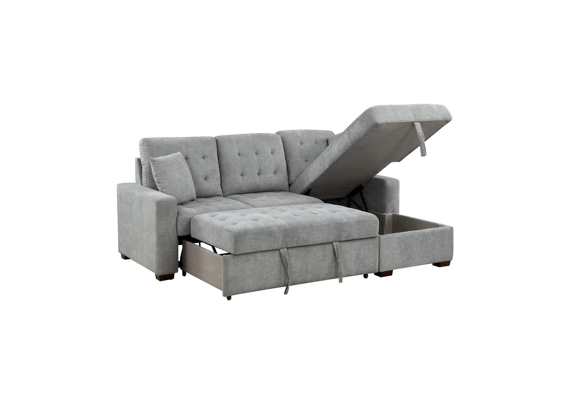 Waitsfield 2-Piece Sectional with Right Chaise, Pull-out Bed and Hidden Storage image 8