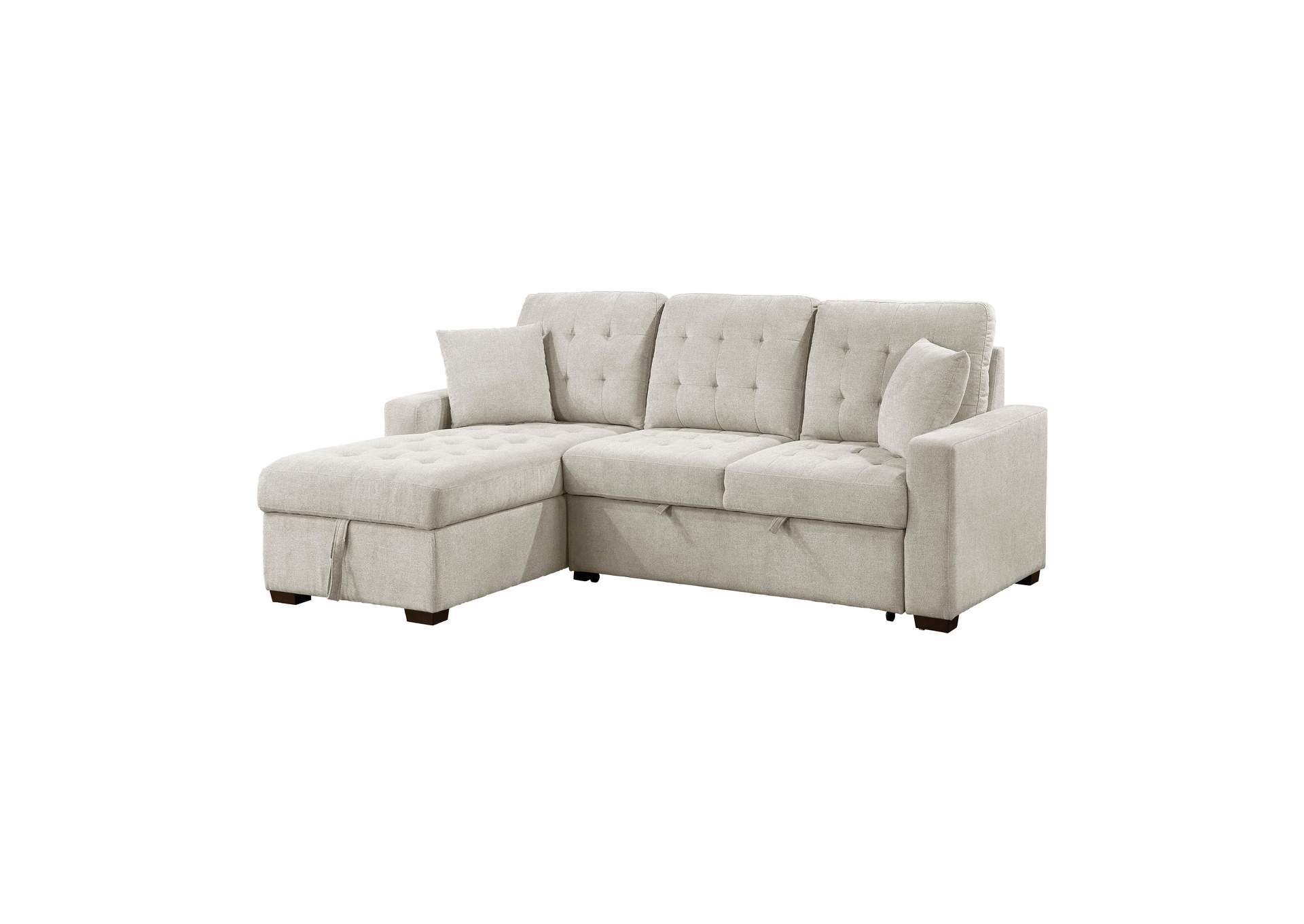 Waitsfield 2-Piece Sectional with Left Chaise, Pull-out Bed and Hidden Storage image 3