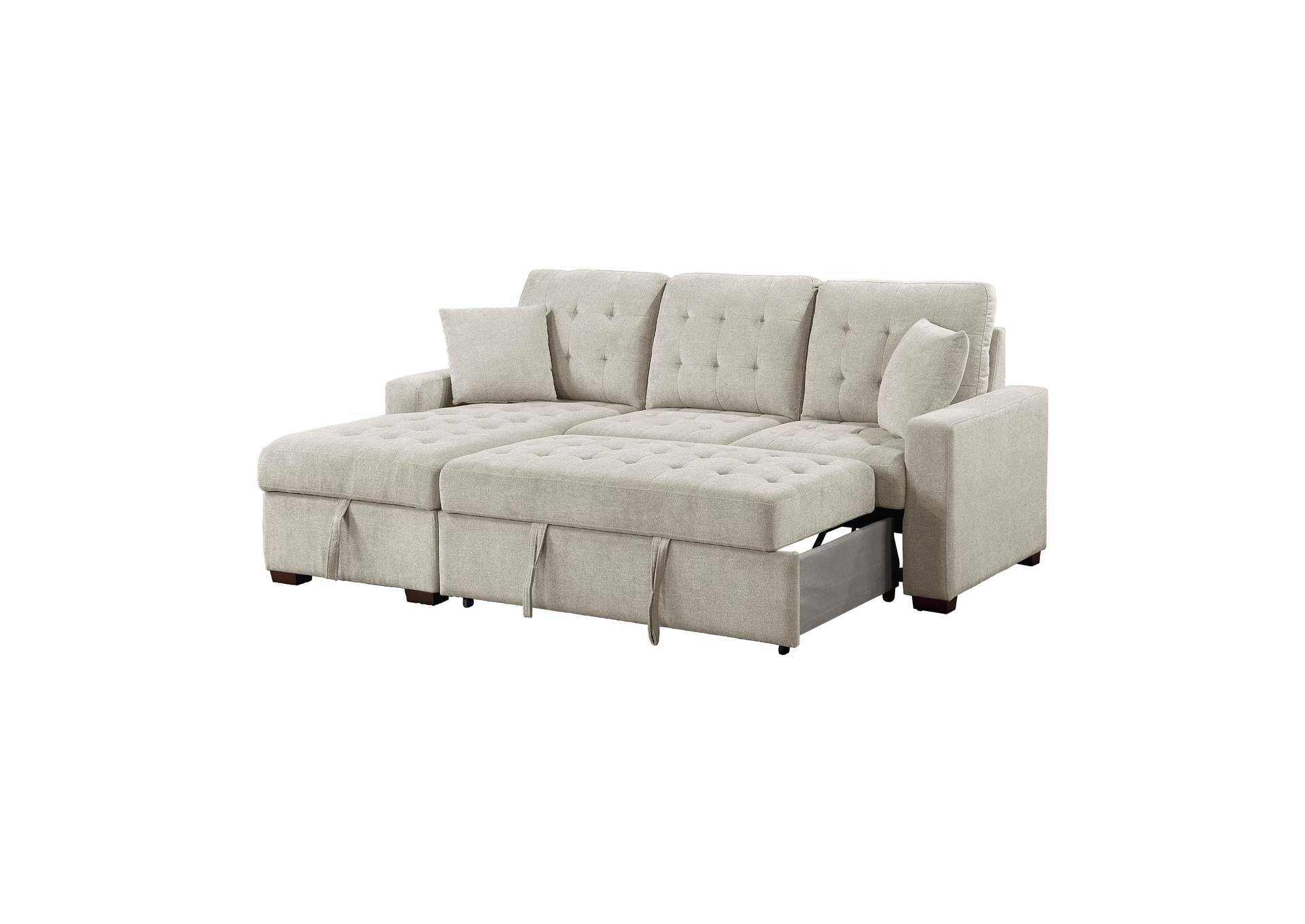 Waitsfield 2-Piece Sectional with Left Chaise, Pull-out Bed and Hidden Storage image 4