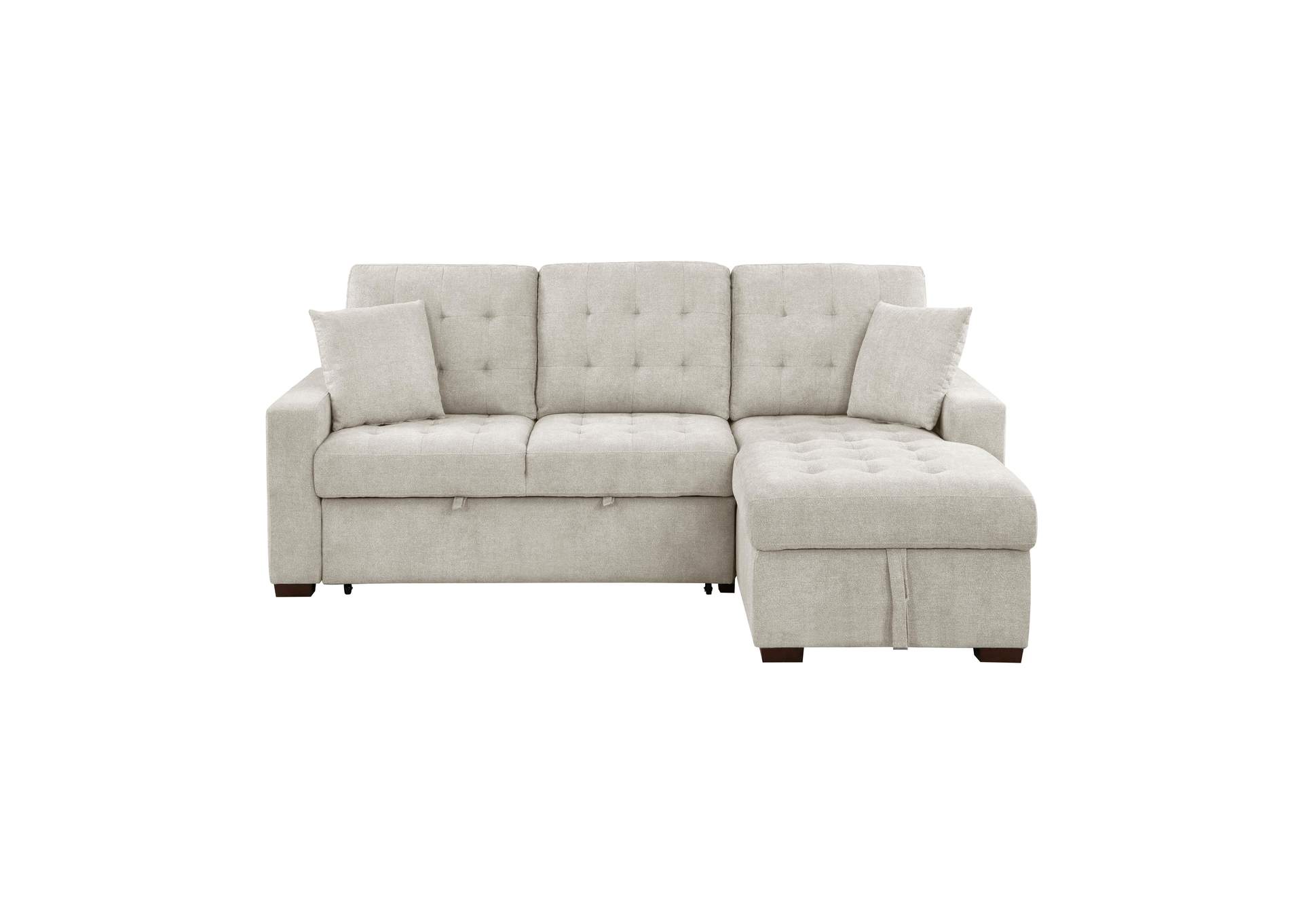 Waitsfield 2-Piece Sectional with Right Chaise, Pull-out Bed and Hidden Storage image 1