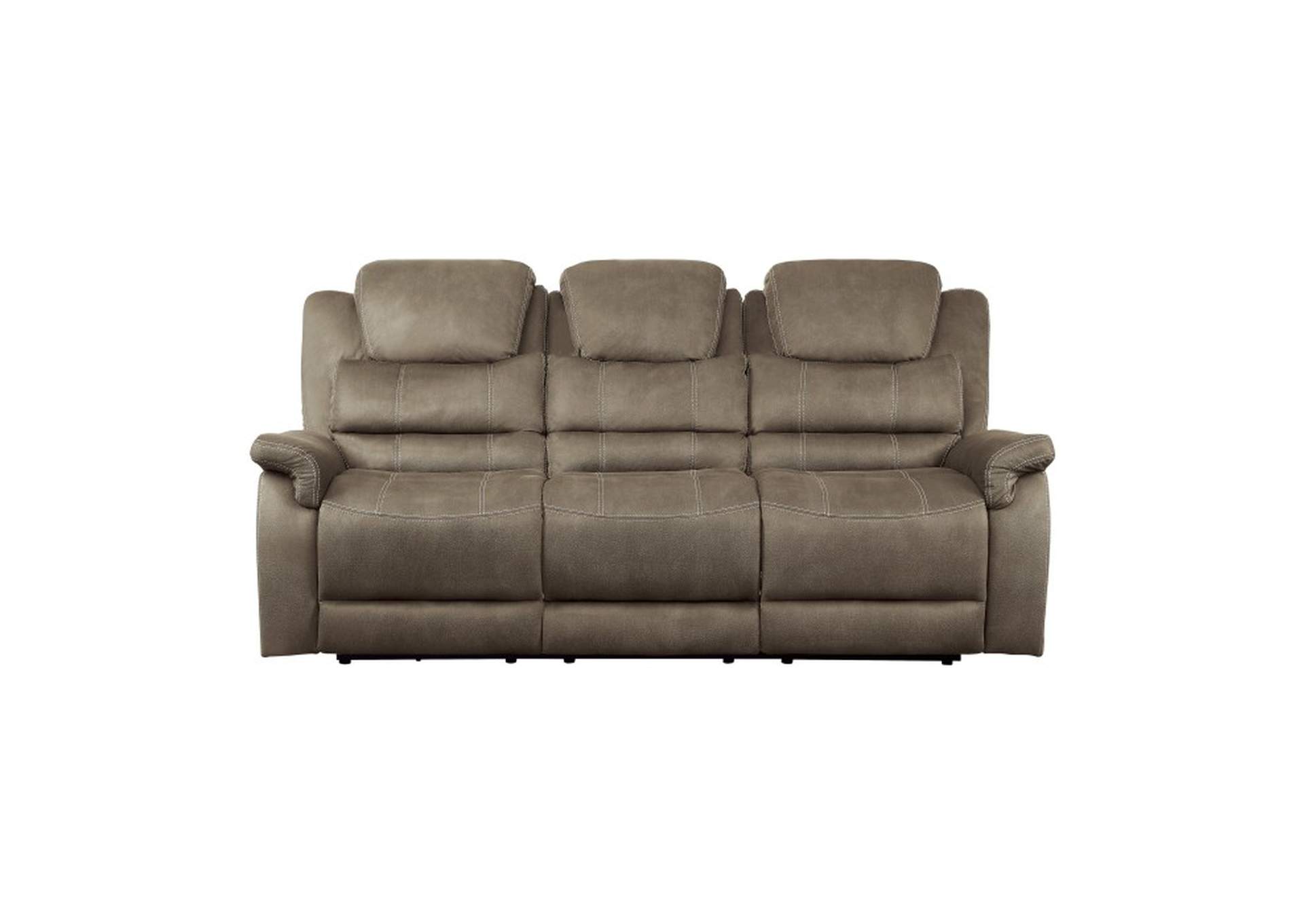 Shola Power Double Reclining Sofa with Power Headrests, Drop-Down Cup Holders, Receptacles and USB Ports image 1