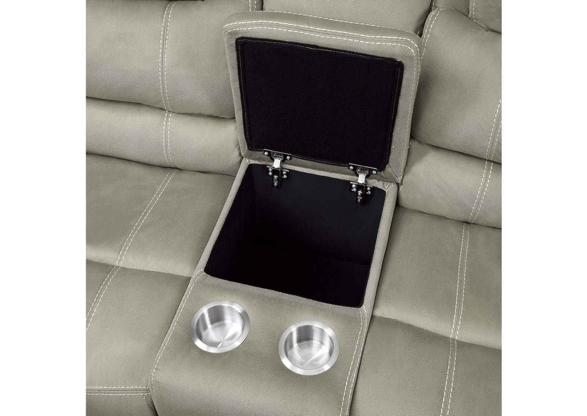 Shola Double Glider Reclining Love Seat with Center Console image 4