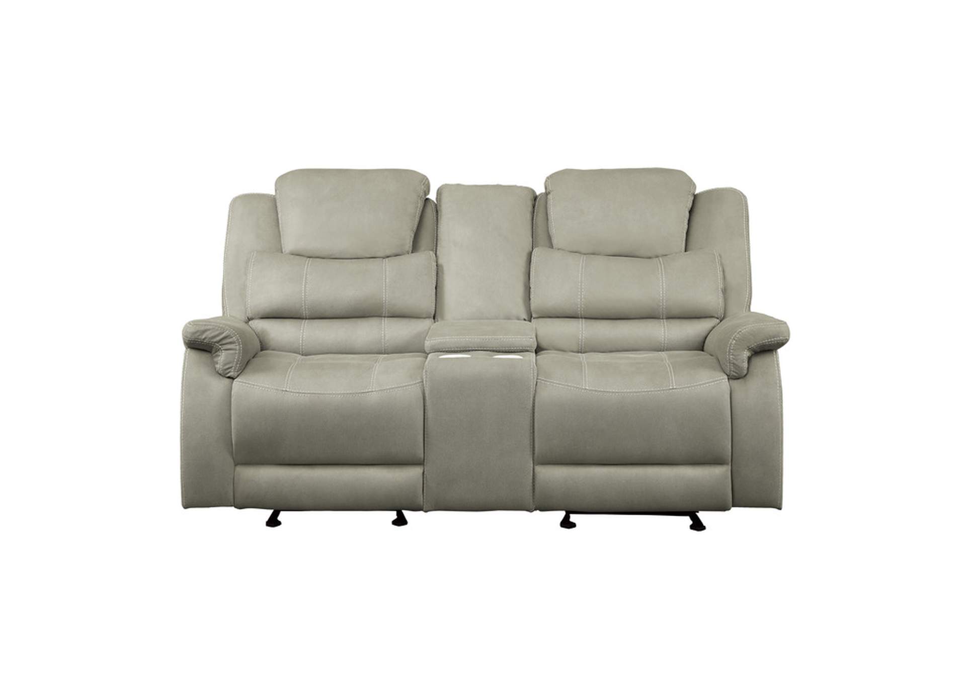 Shola Double Glider Reclining Love Seat with Center Console image 1