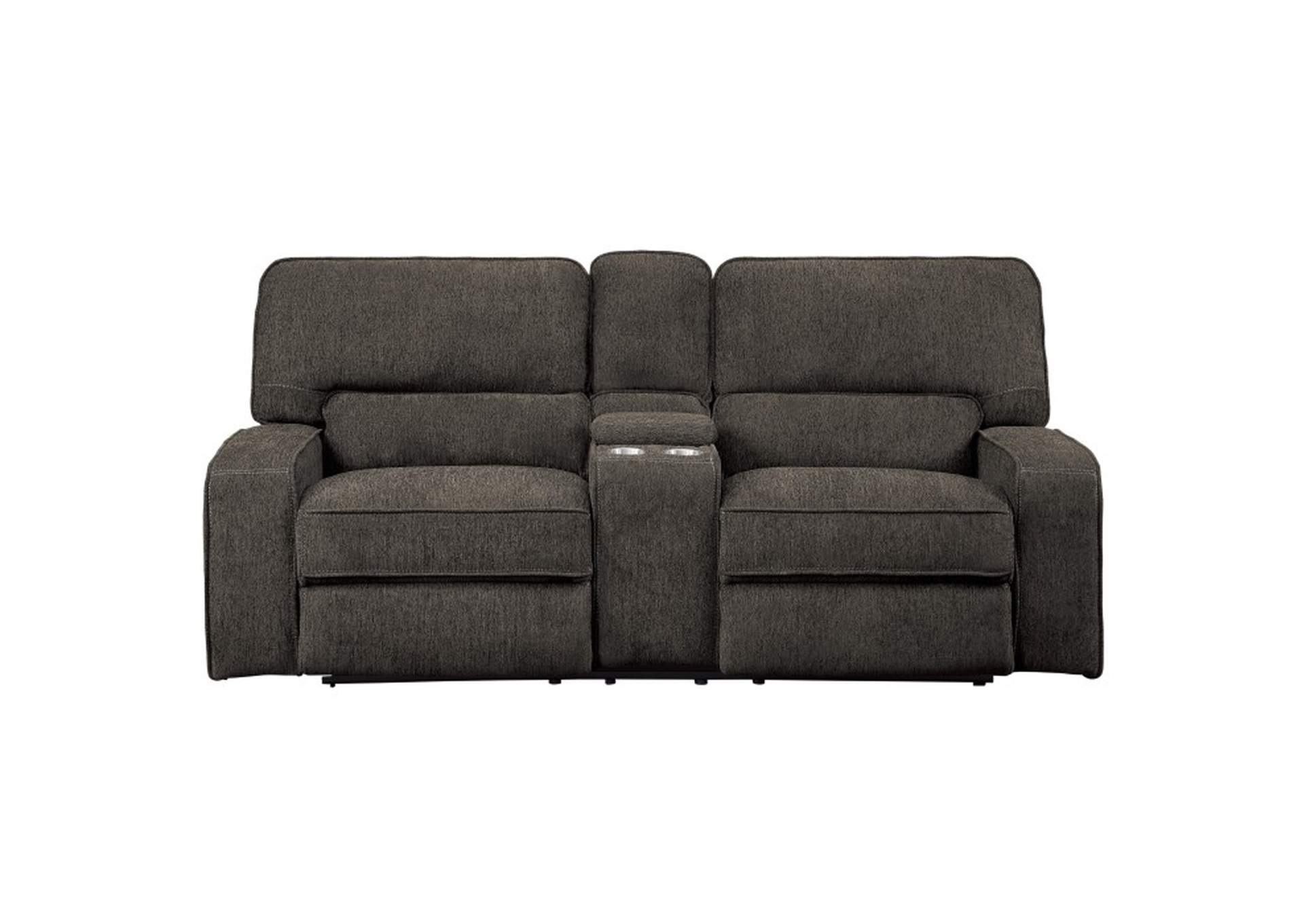 Borneo Double Reclining Love Seat with Center Console image 1