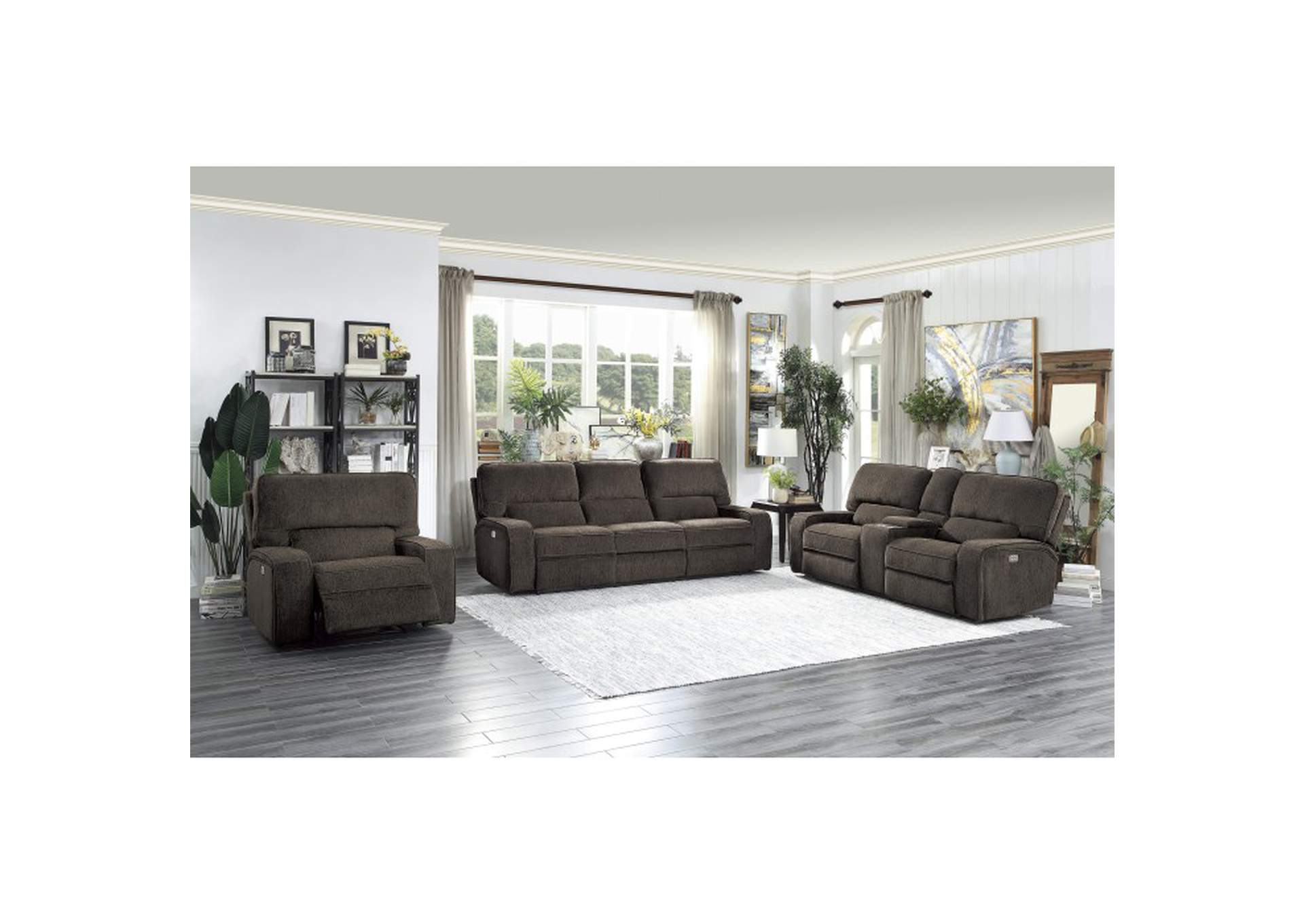 Borneo Power Double Reclining Sofa with Power Headrests and USB Ports