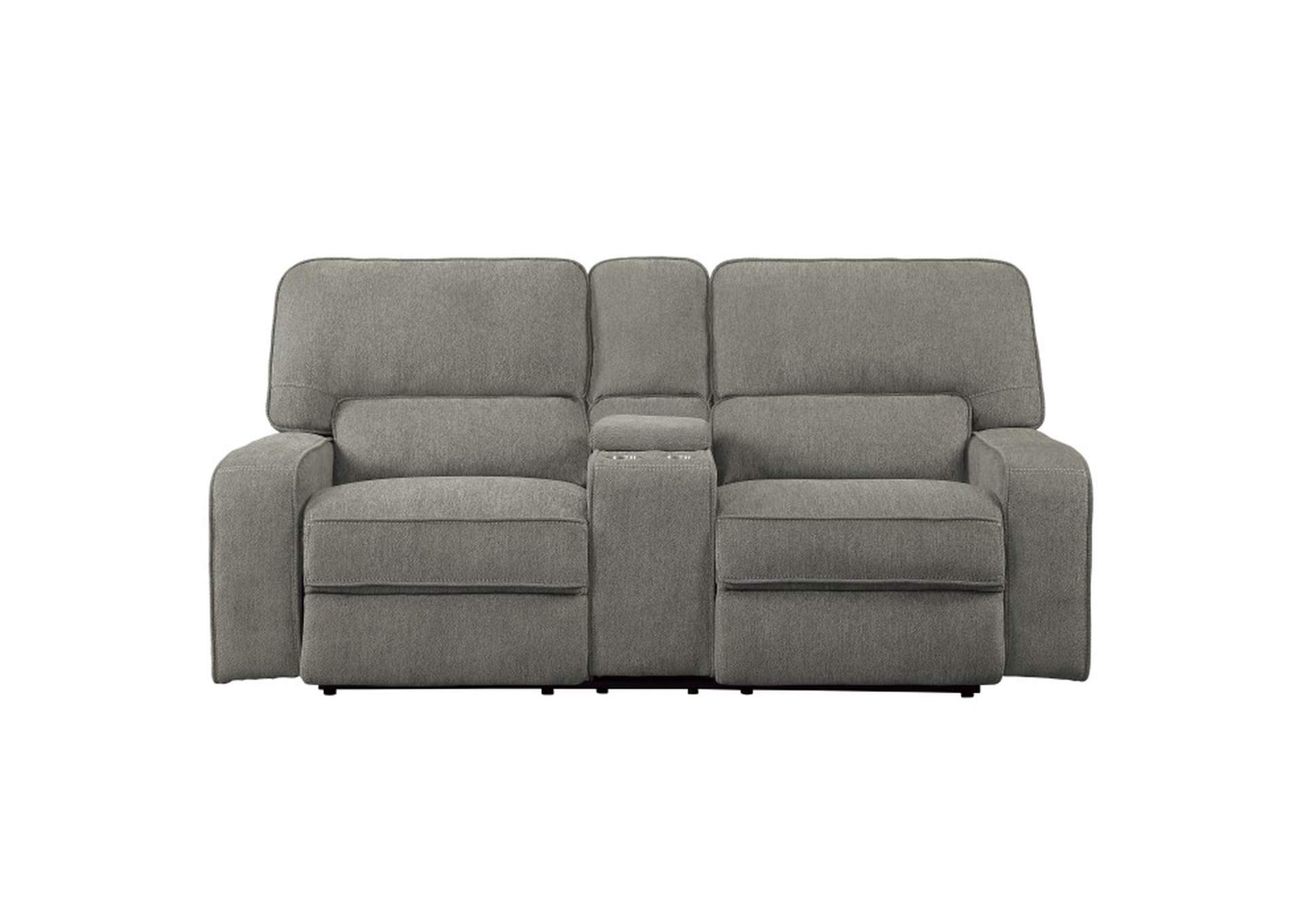Borneo Double Reclining Love Seat with Center Console image 1