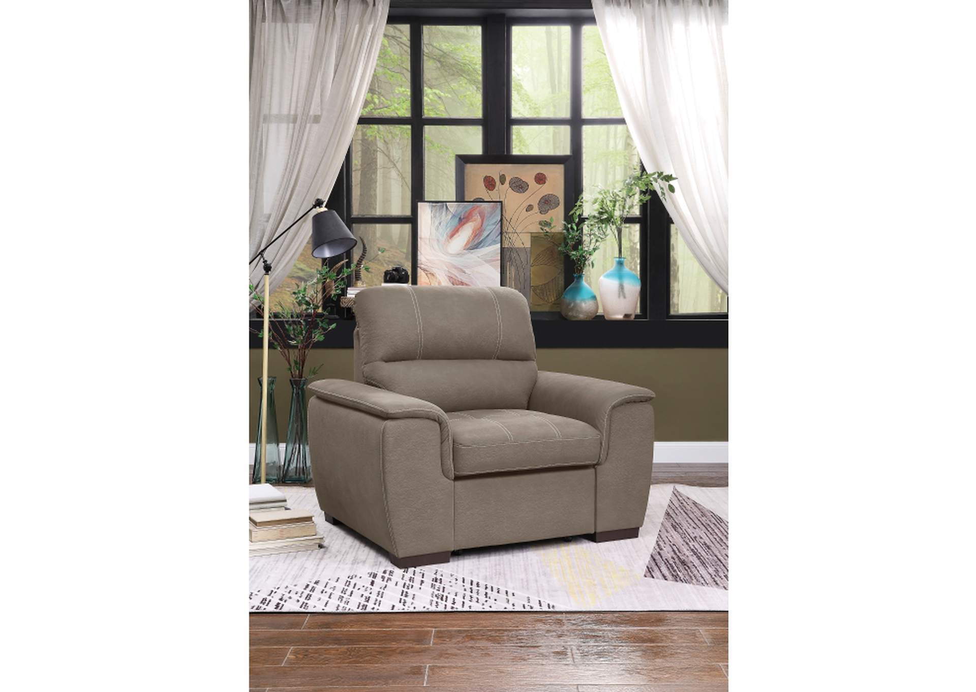 Andes Chair with Pull-out Ottoman image 5