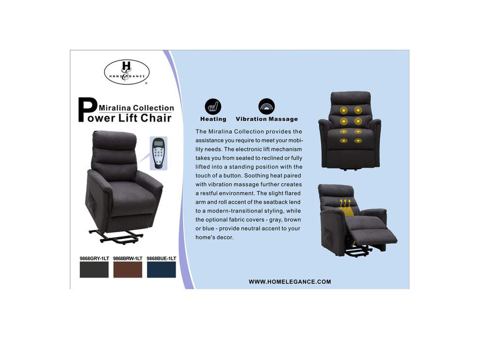 Miralina Power Lift Chair With Massage And Heat image 3