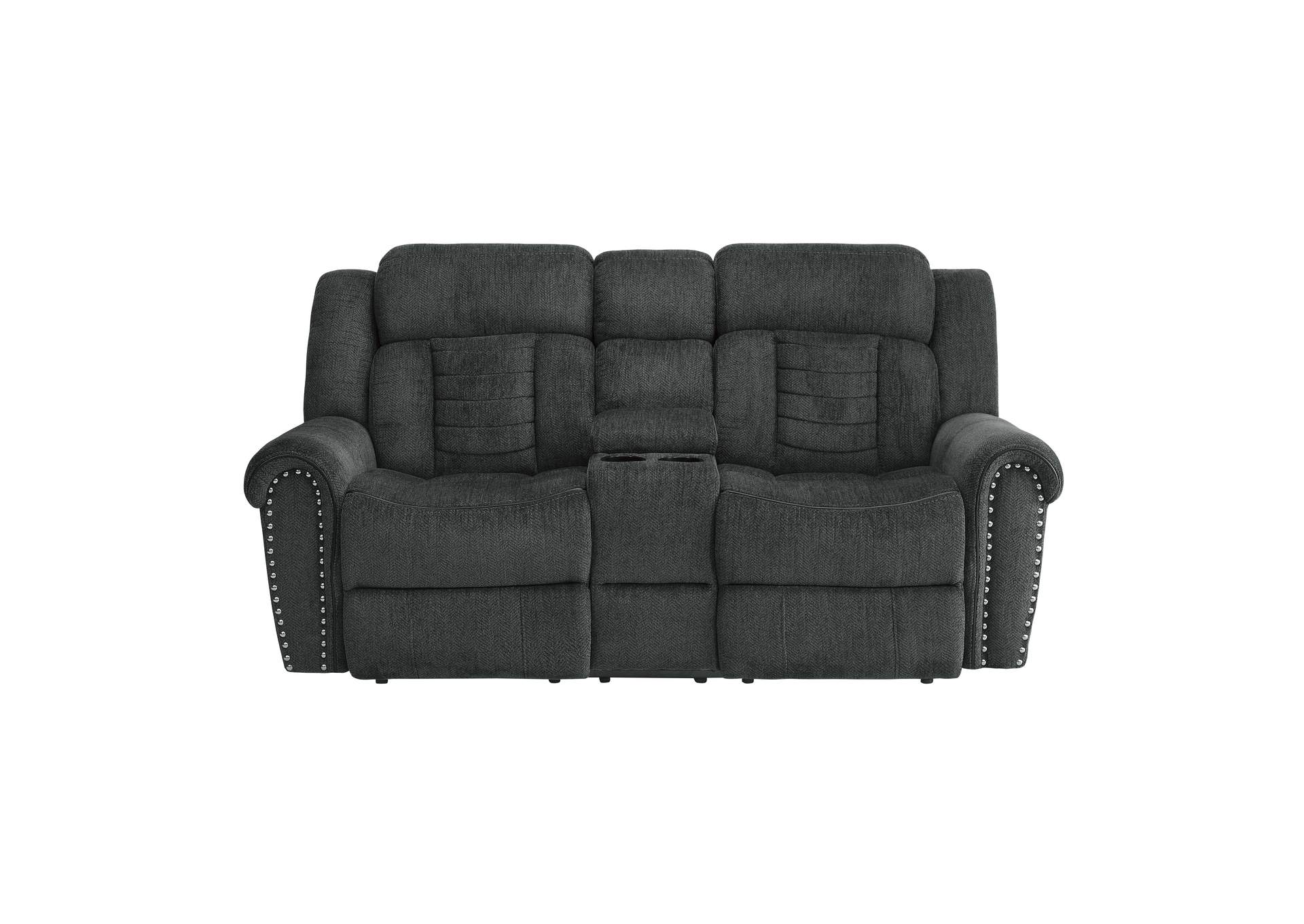 Nutmeg Double Reclining Love Seat with Center Console image 4