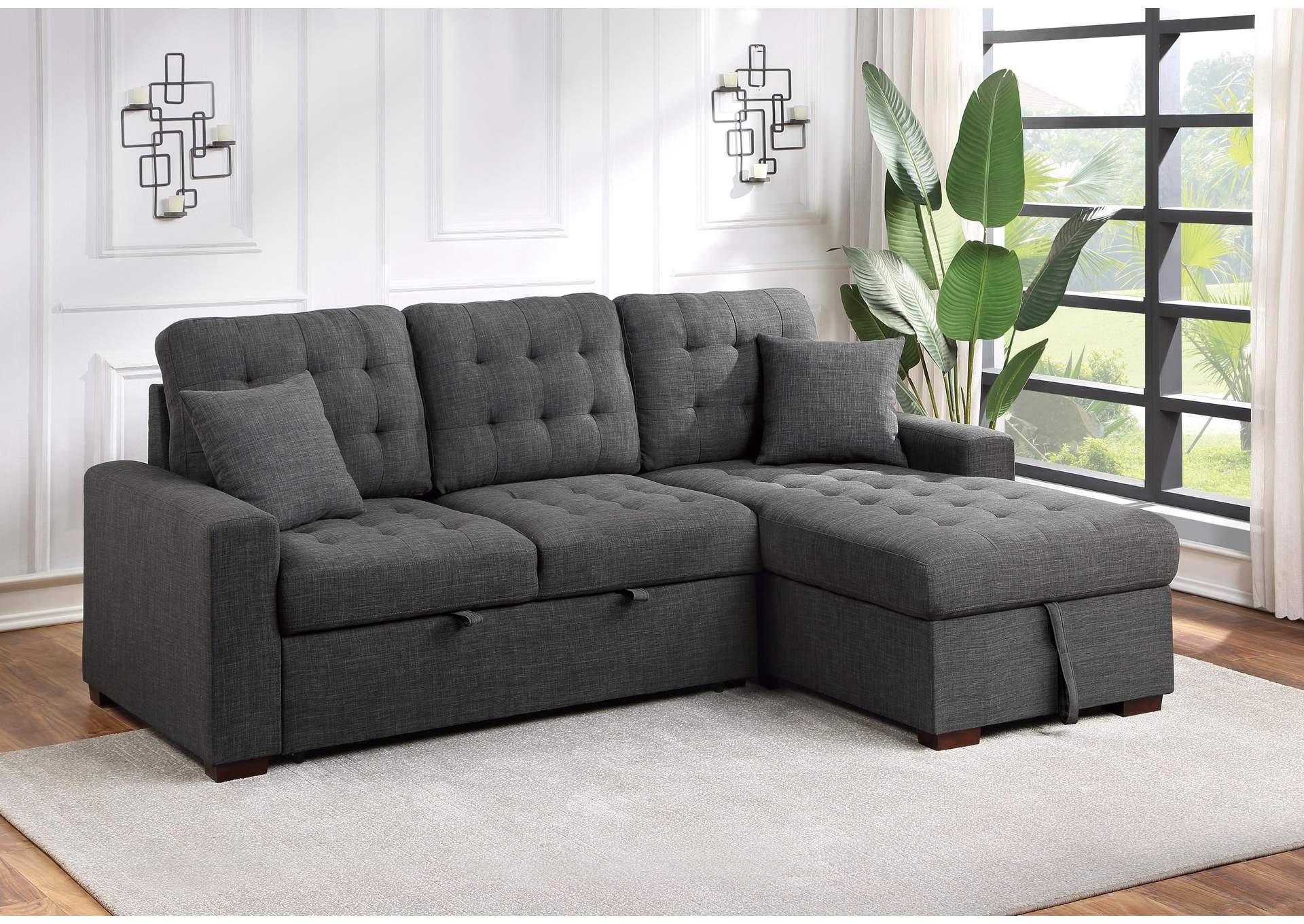 McCafferty 2-Piece Sectional with Pull-out Bed and Right Chaise with Hidden Storage image 7