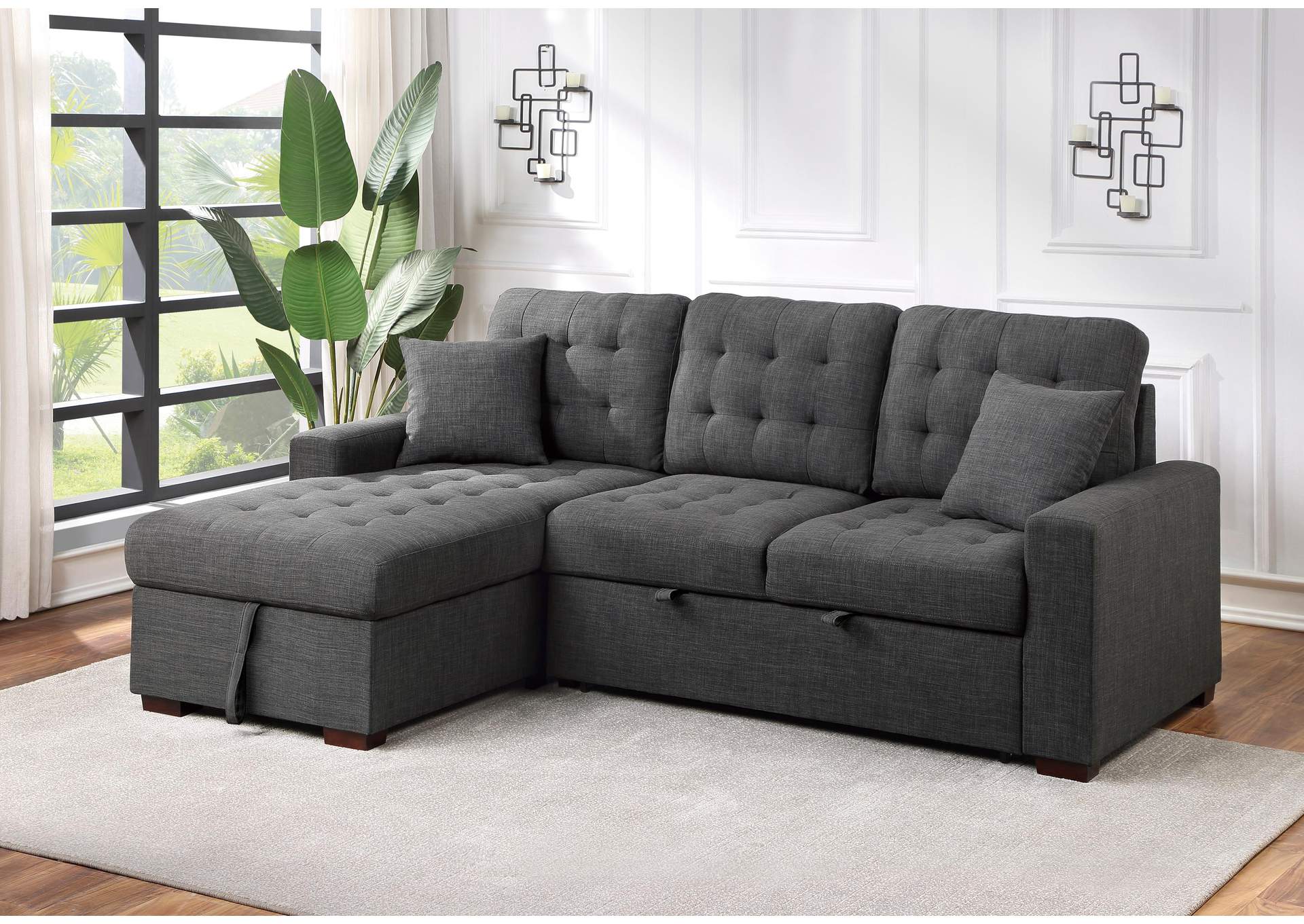 McCafferty 2-Piece Sectional with Pull-out Bed and Left Chaise with Hidden Storage image 3