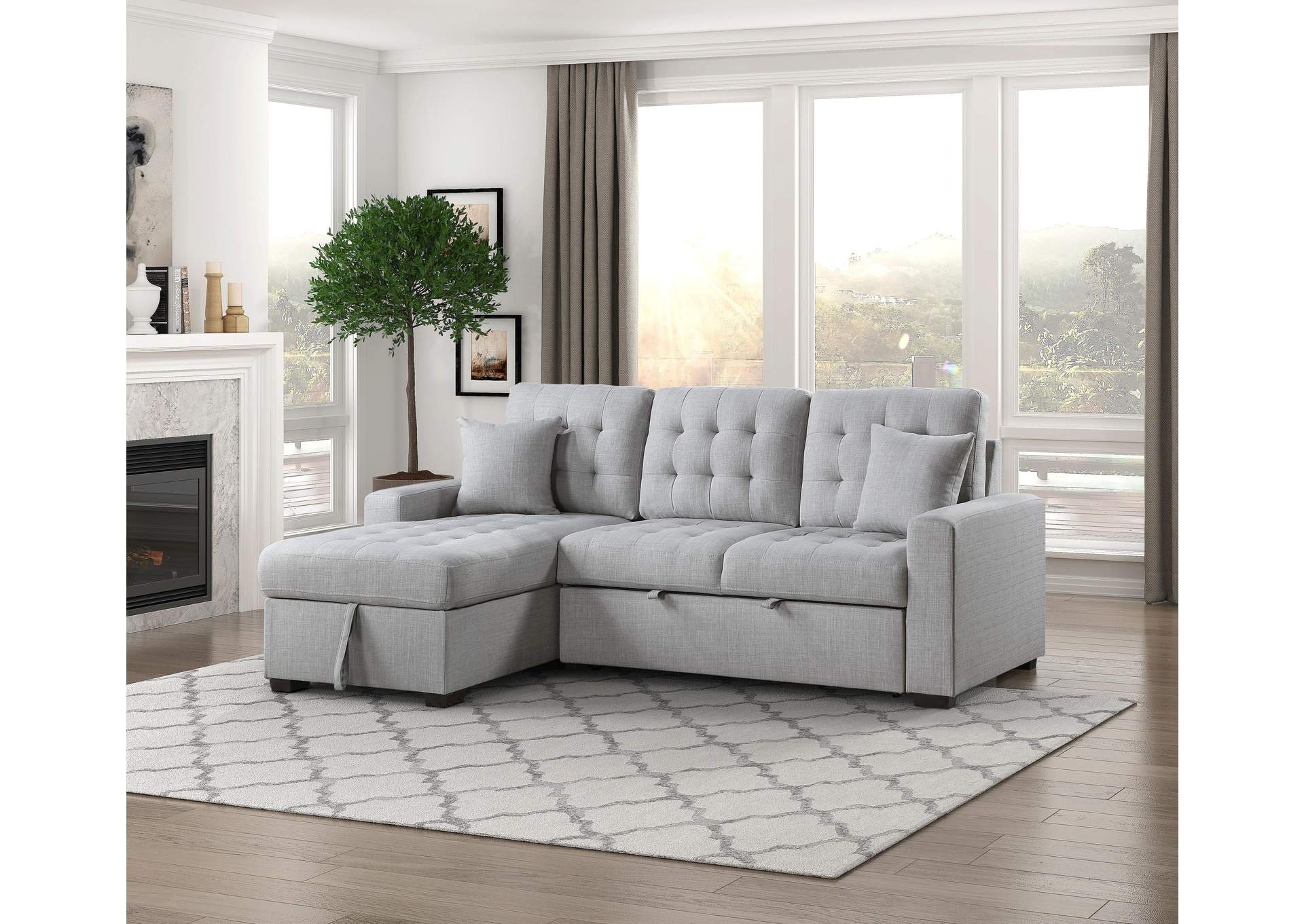 McCafferty 2-Piece Sectional with Pull-out Bed and Left Chaise with Hidden Storage image 3
