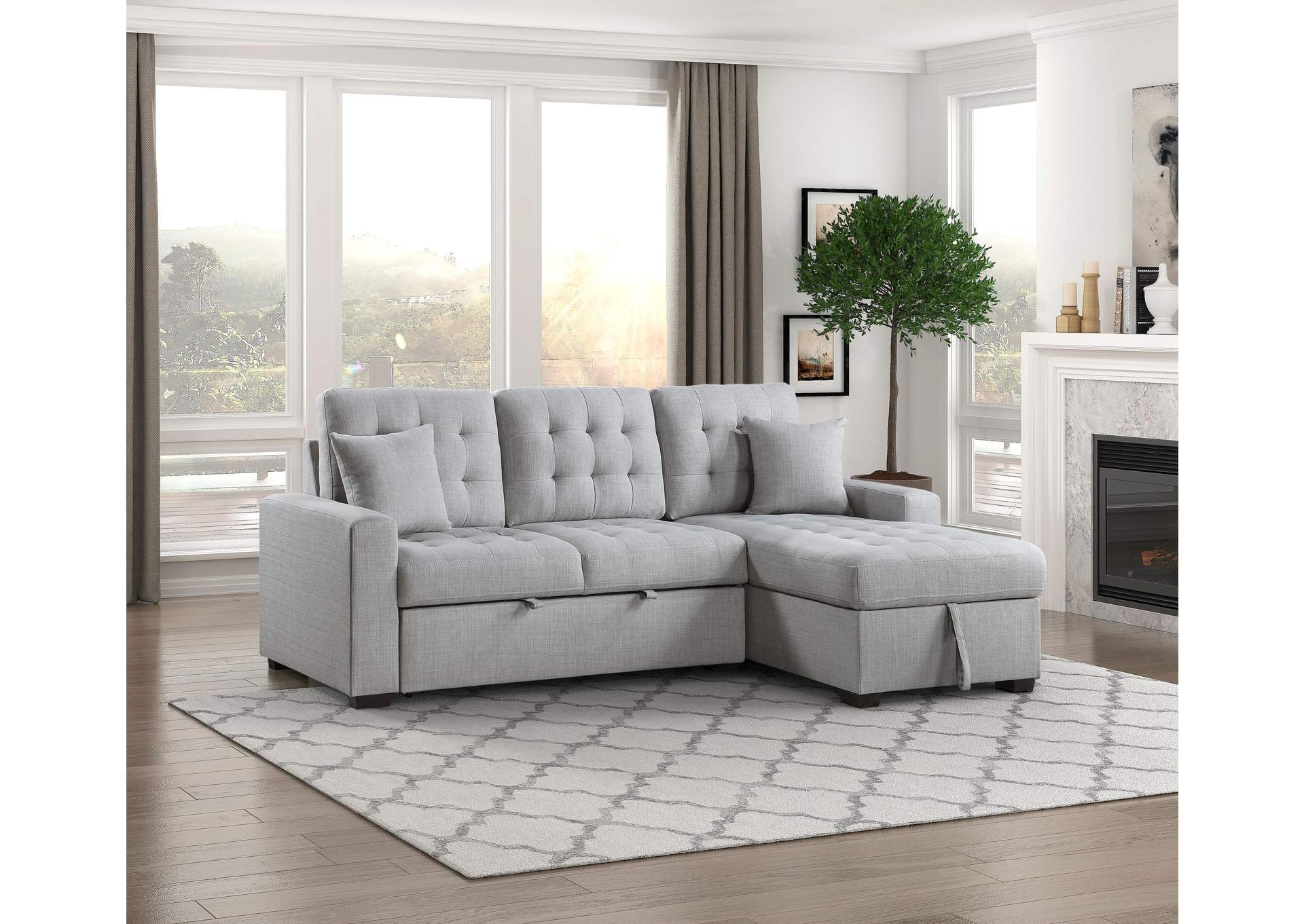 McCafferty 2-Piece Sectional with Pull-out Bed and Right Chaise with Hidden Storage image 3