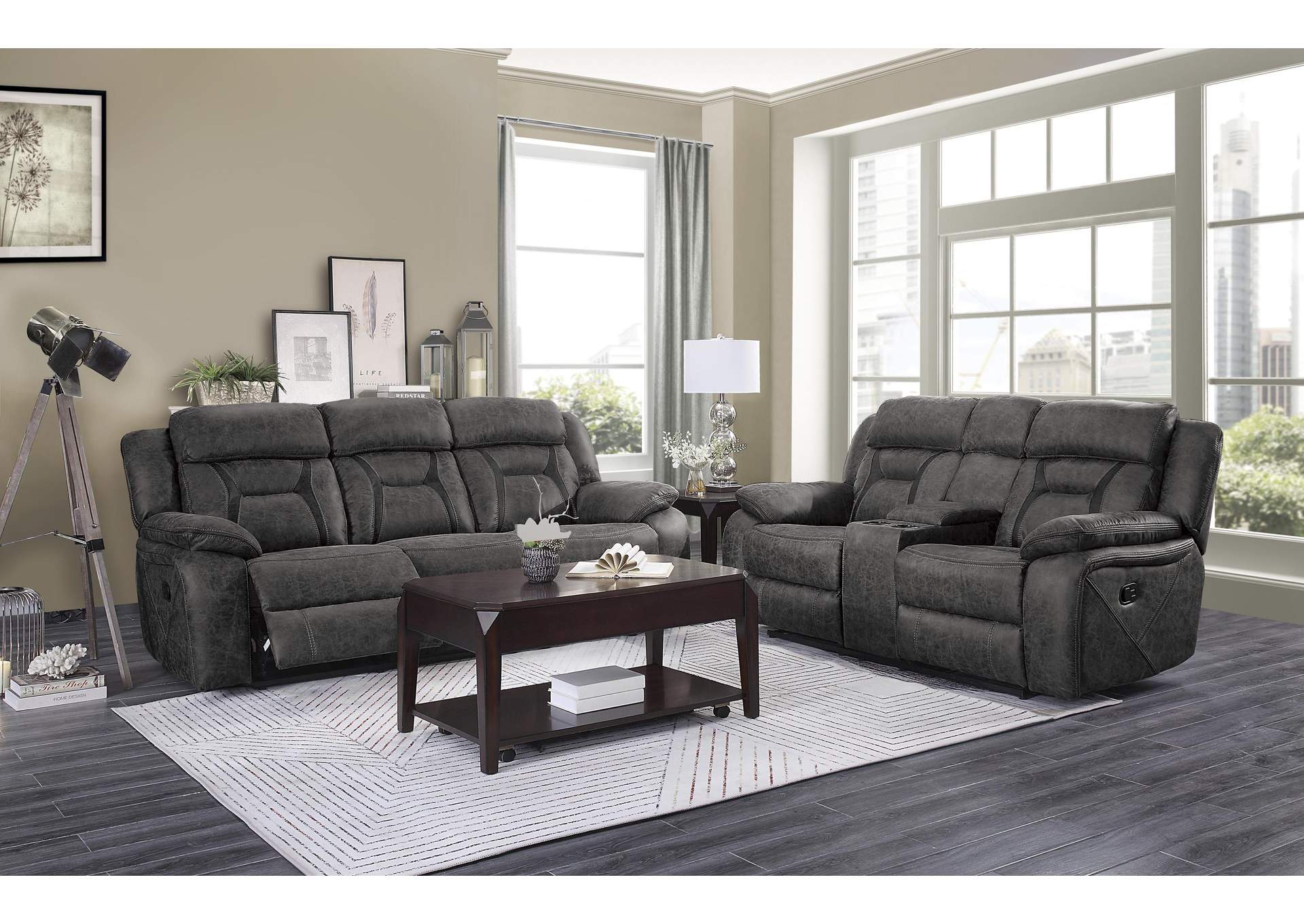 Madrona Hill Double Reclining Love Seat with Center Console image 3