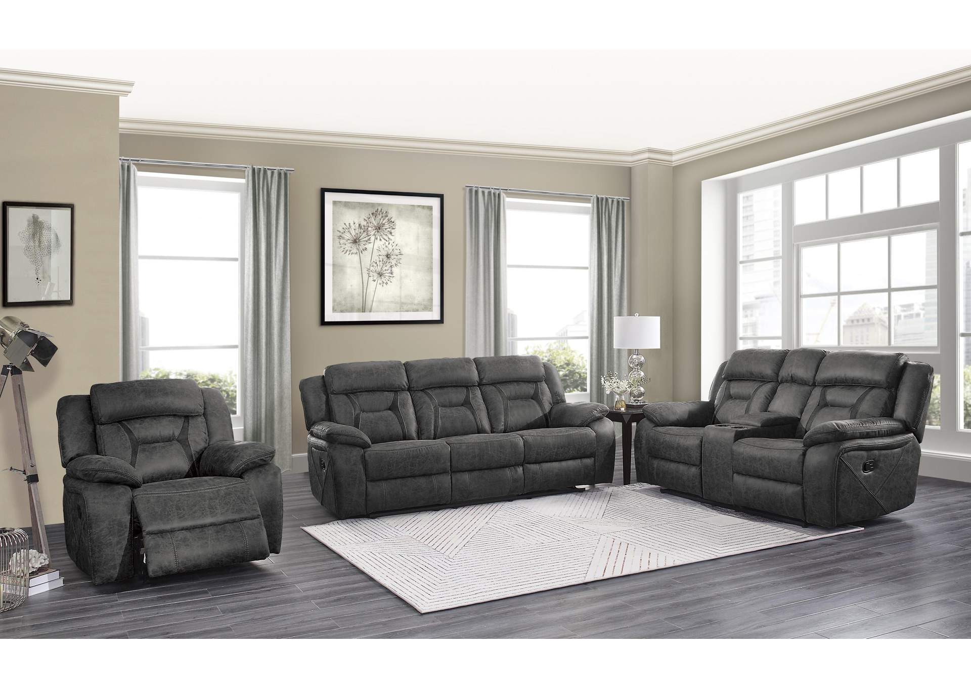 Madrona Hill Double Reclining Love Seat with Center Console image 4