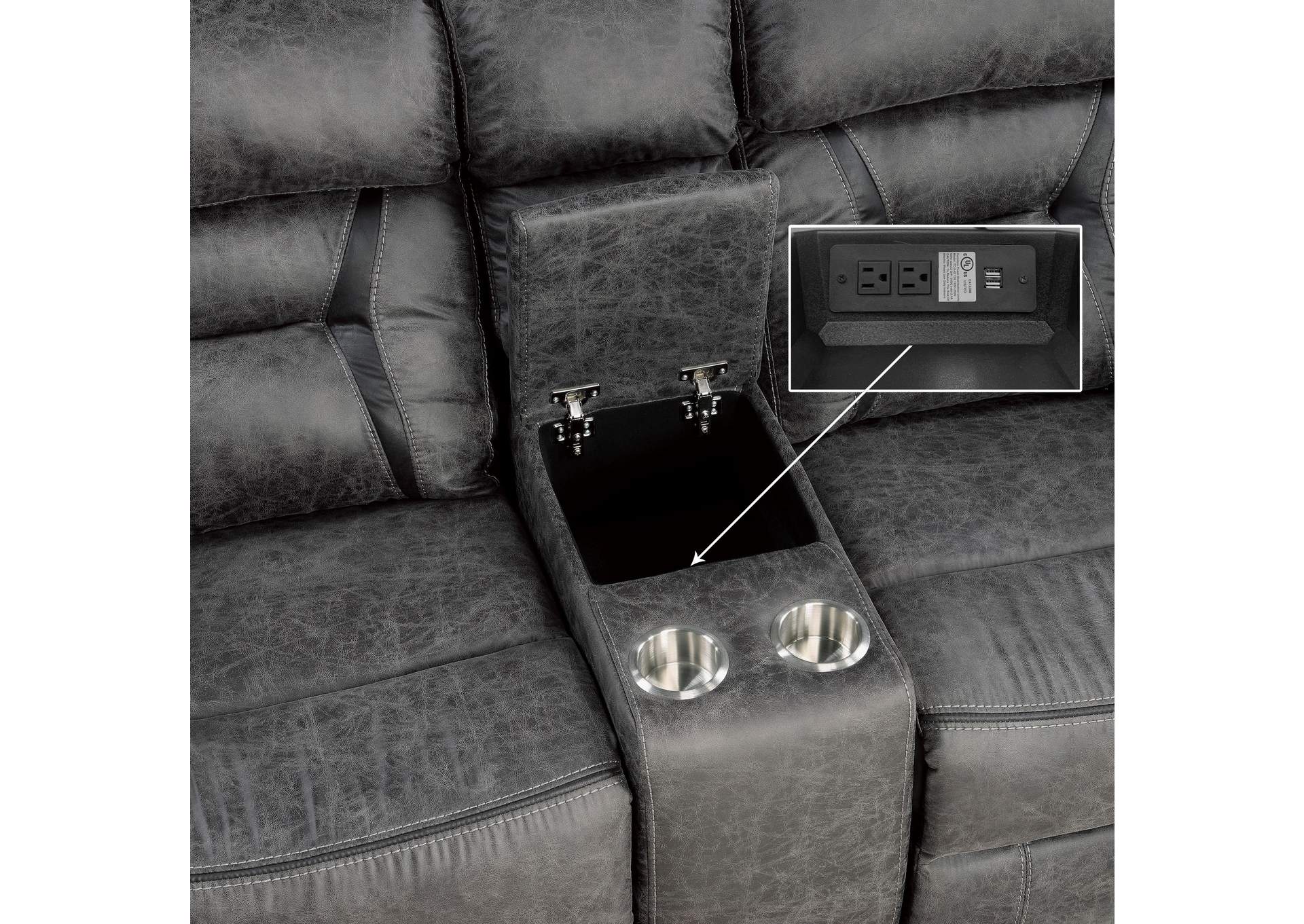 Madrona Hill Double Reclining Love Seat with Center Console image 13