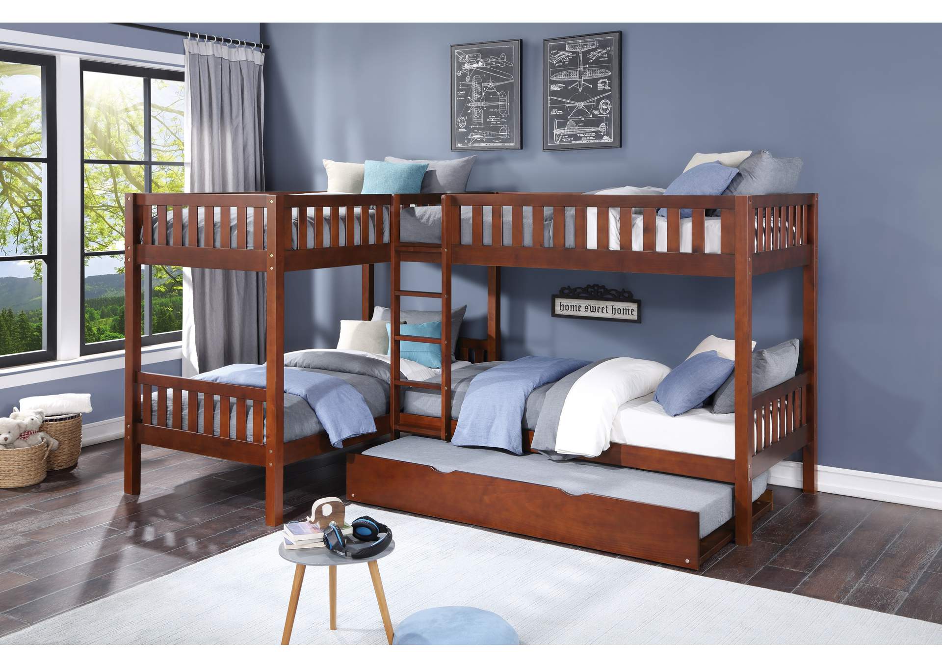 Rowe Corner Bunk Bed with Twin Trundle image 6