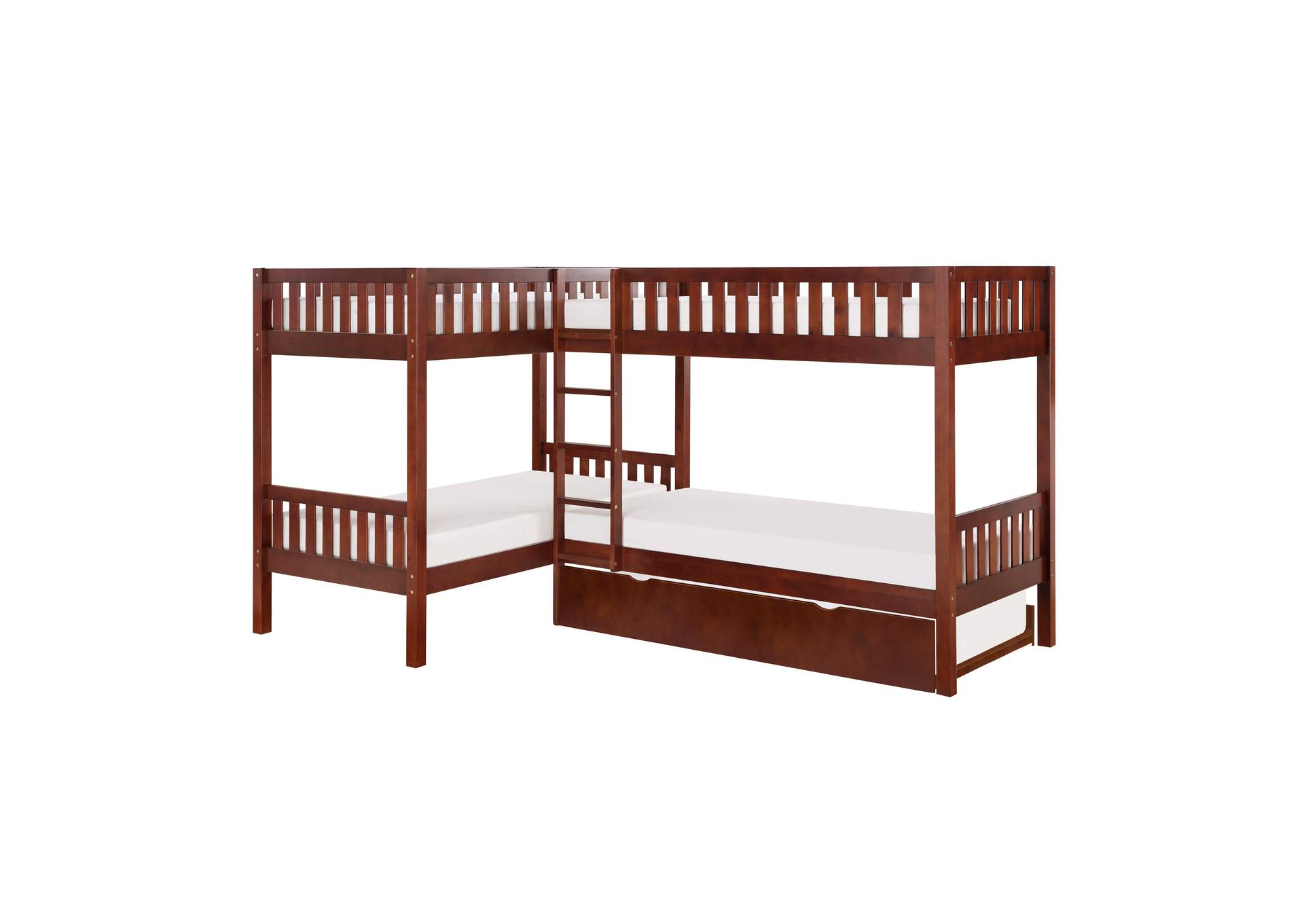 Rowe Corner Bunk Bed with Twin Trundle image 1
