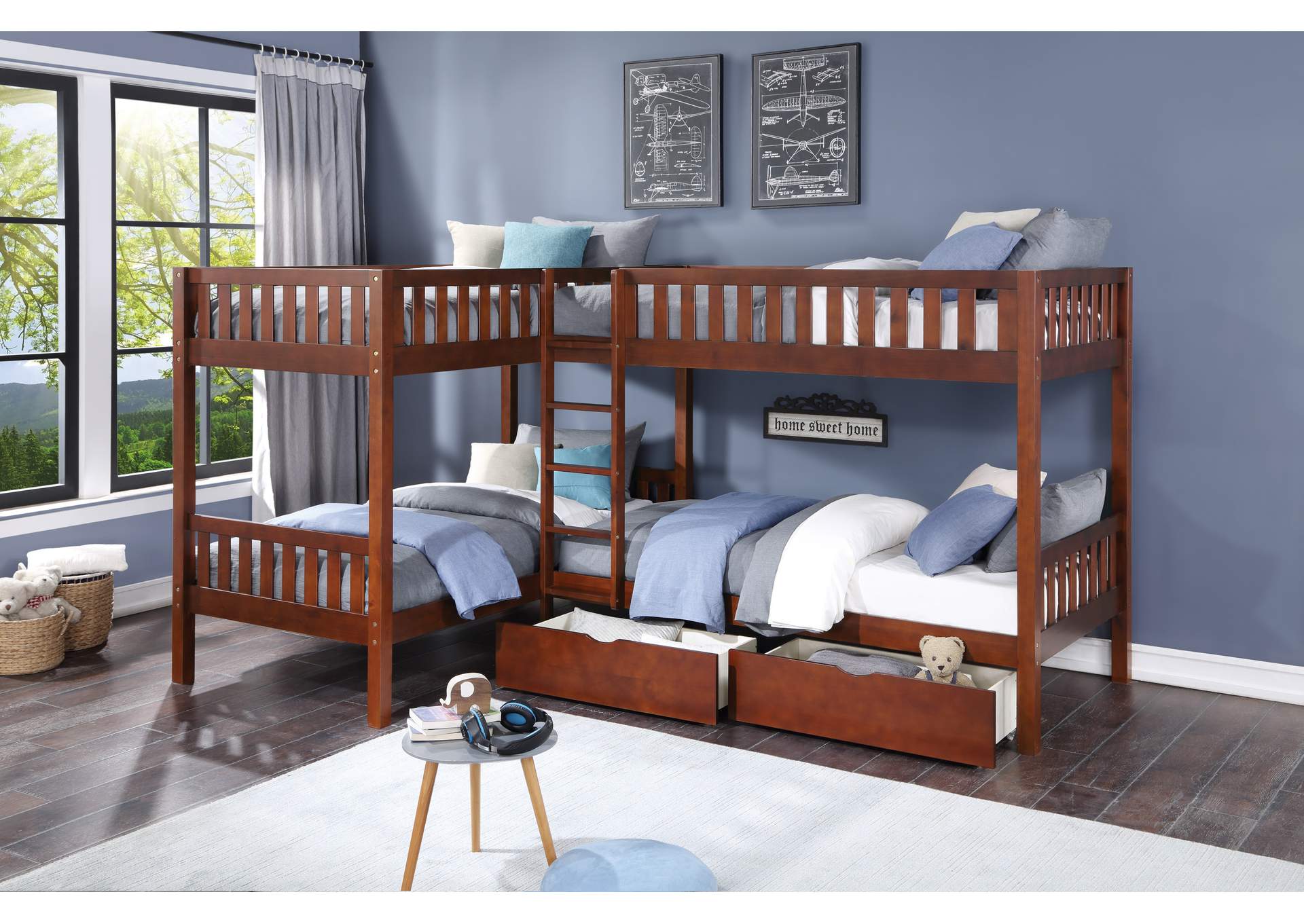 Rowe Corner Bunk Bed with Storage Boxes image 6