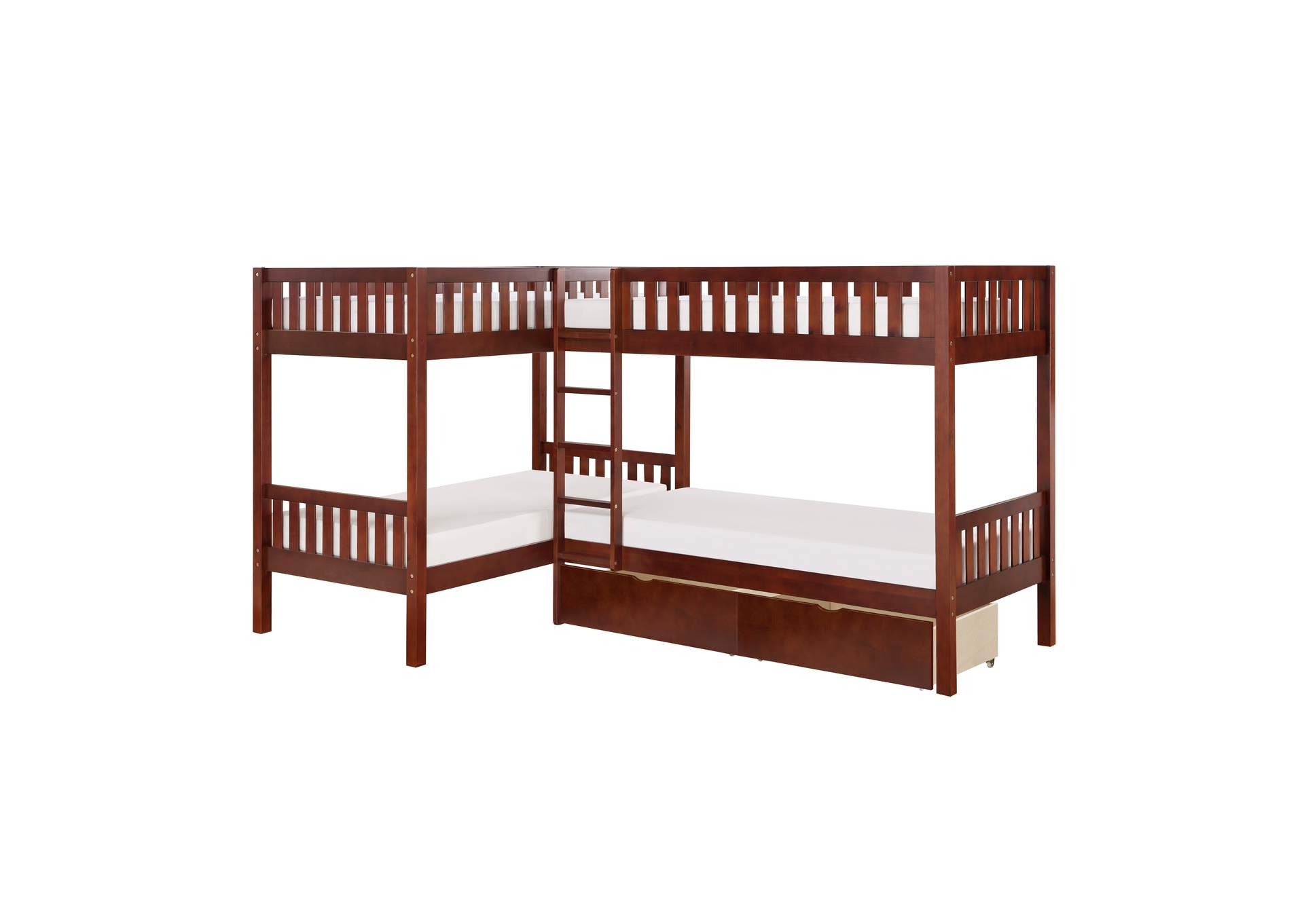 Rowe Corner Bunk Bed with Storage Boxes image 1
