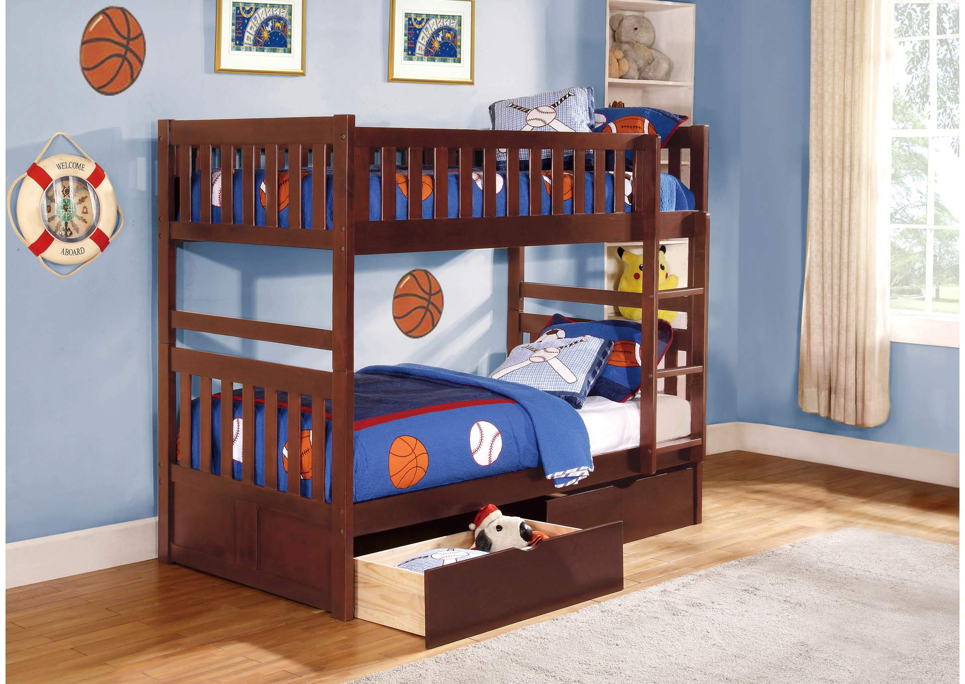 Rowe Twin/Twin Bunk Bed with Storage Boxes image 6