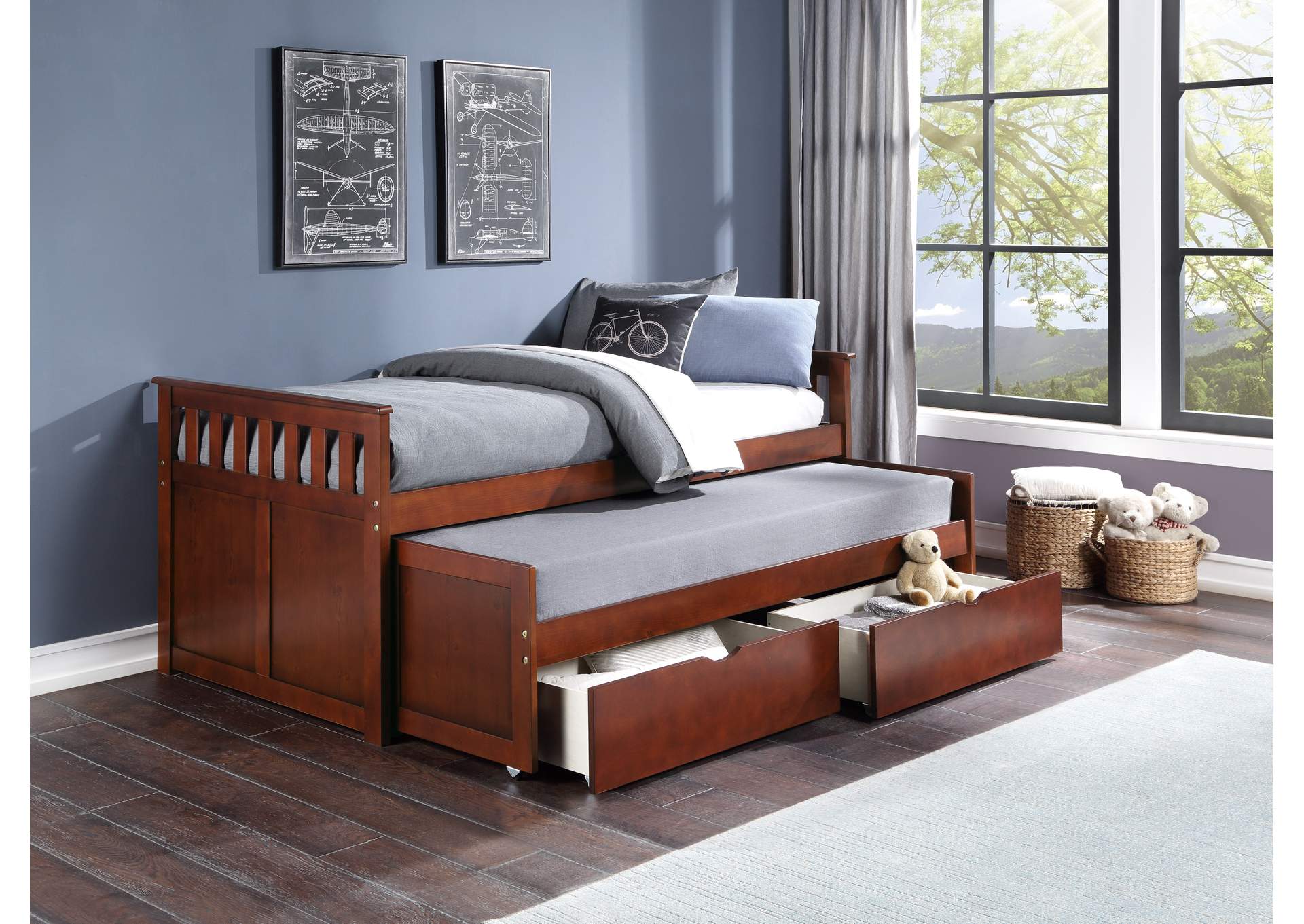 Rowe Twin/Twin Bed with Storage Boxes image 8