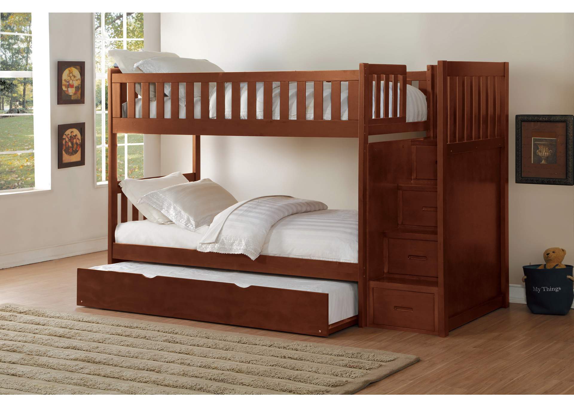 Rowe Twin/Twin Step Bunk Bed with Twin Trundle image 5