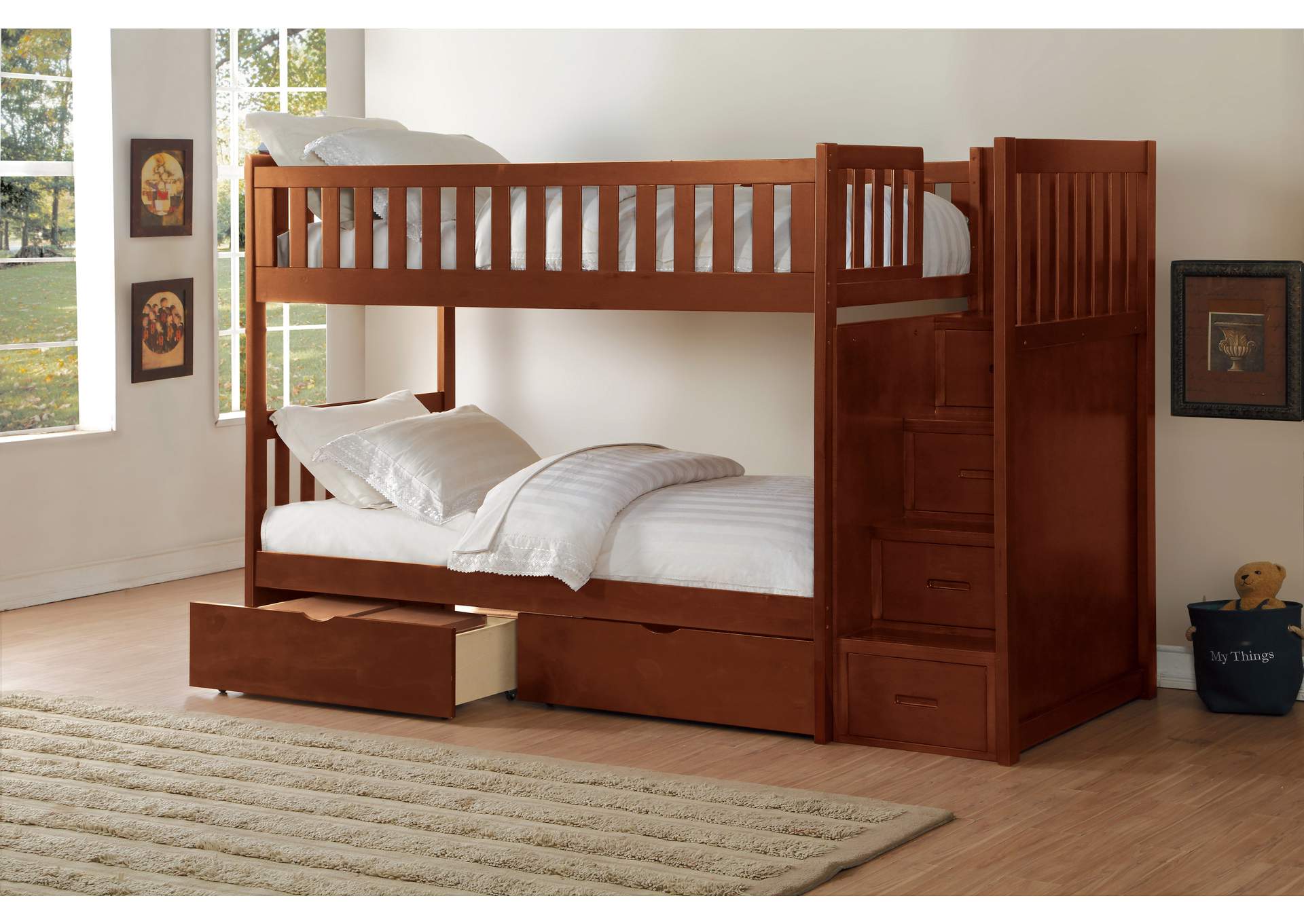 Rowe Twin/Twin Step Bunk Bed with Storage Boxes image 6