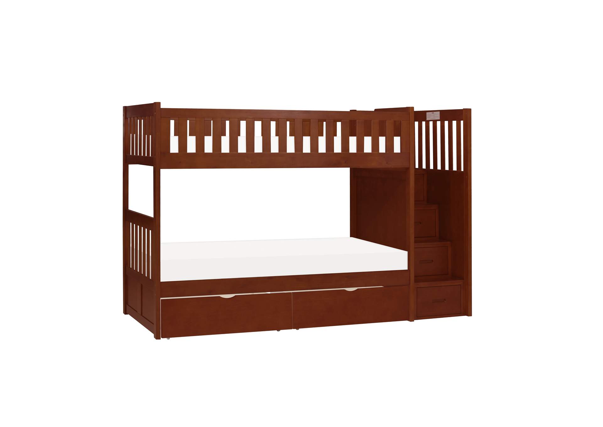 Rowe Twin/Twin Step Bunk Bed with Storage Boxes image 1