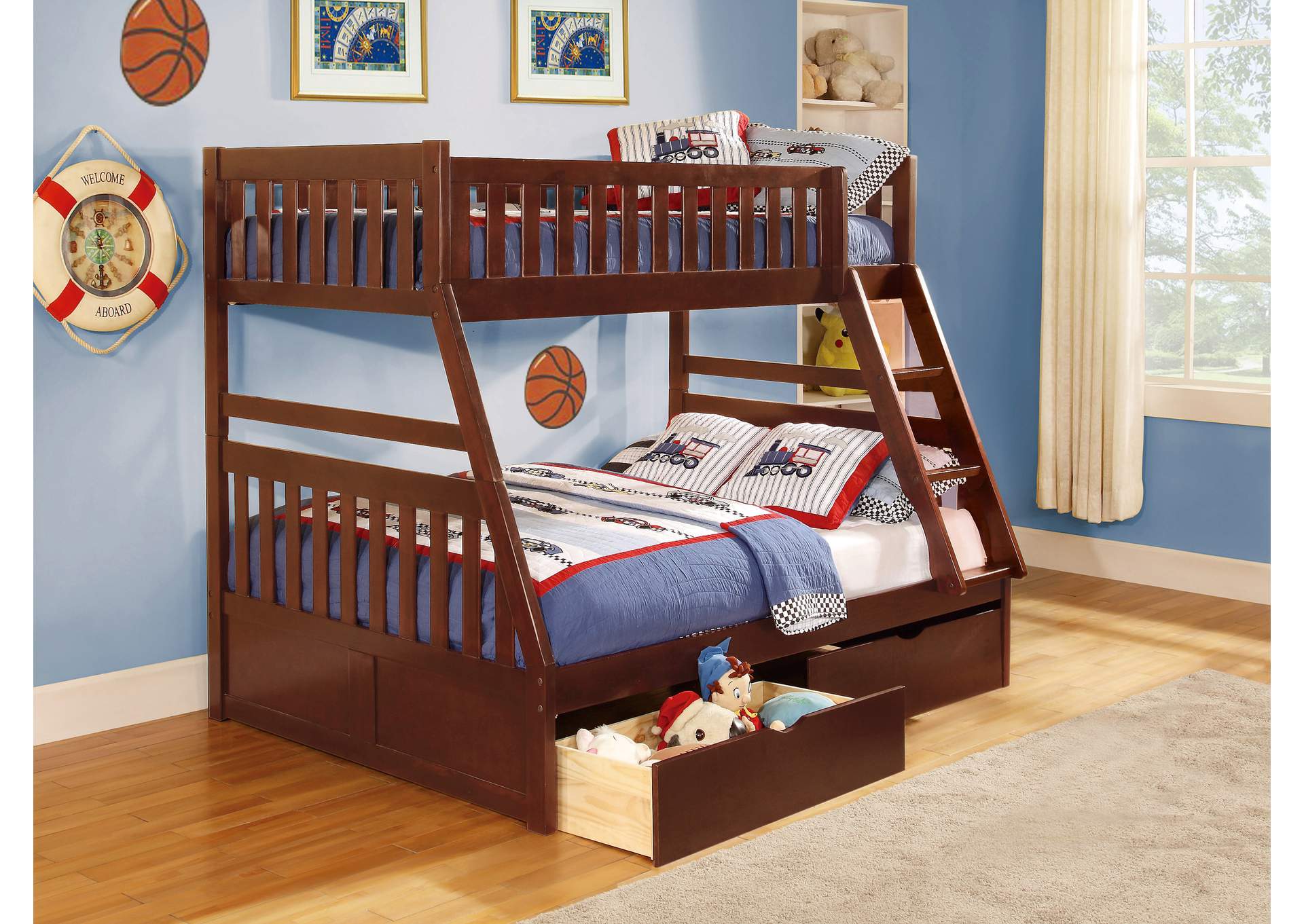 Rowe Twin/Full Bunk Bed with Storage Boxes image 4