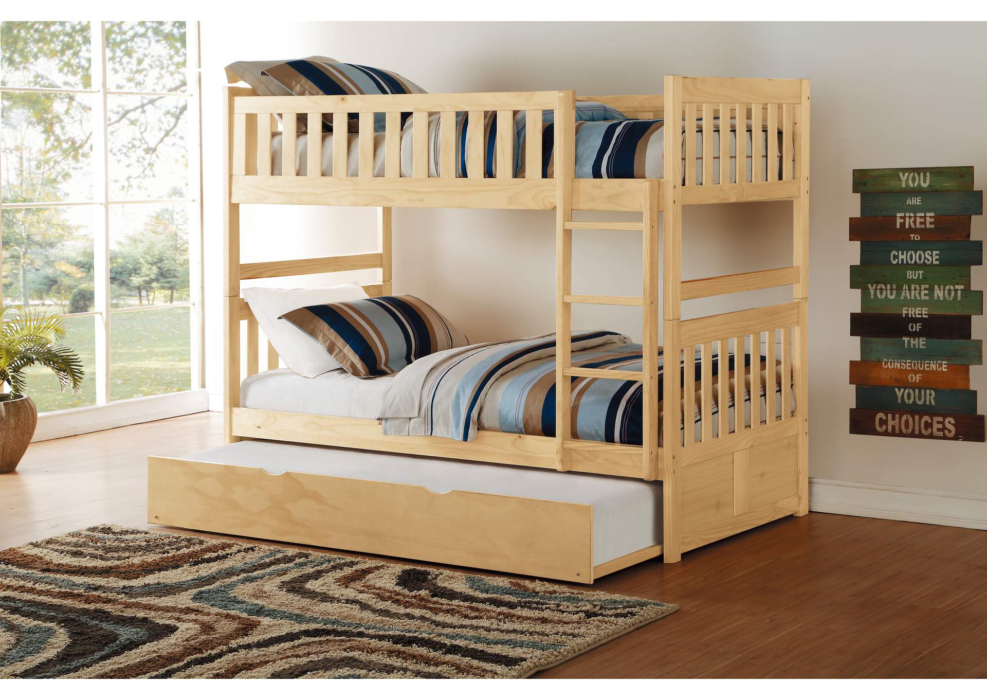 Bartly Twin/Twin Bunk Bed with Twin Trundle image 6