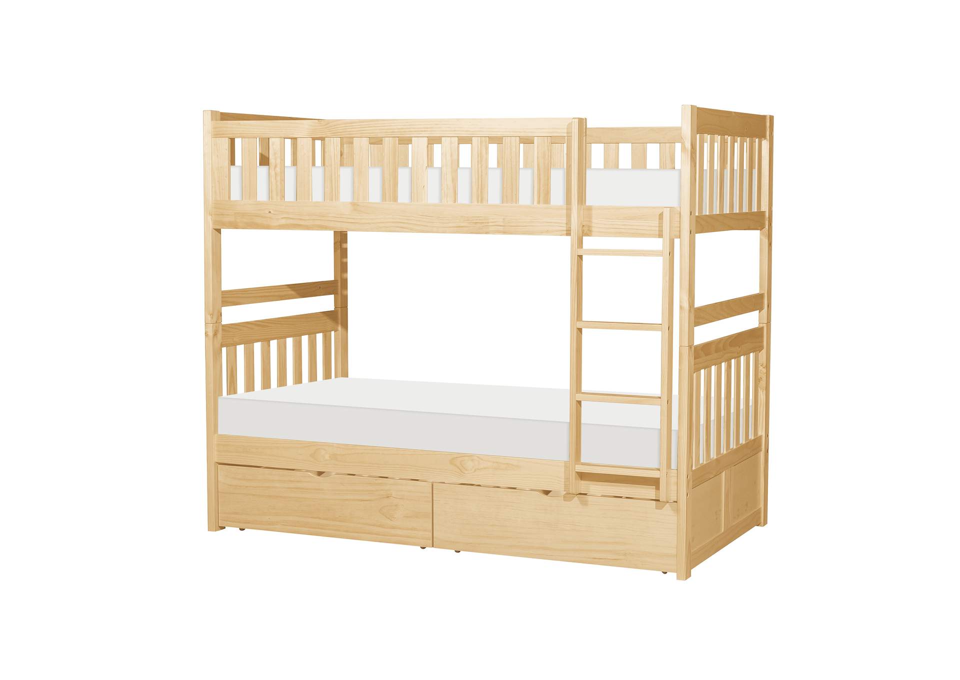 Bartly Twin/Twin Bunk Bed with Storage Boxes image 1