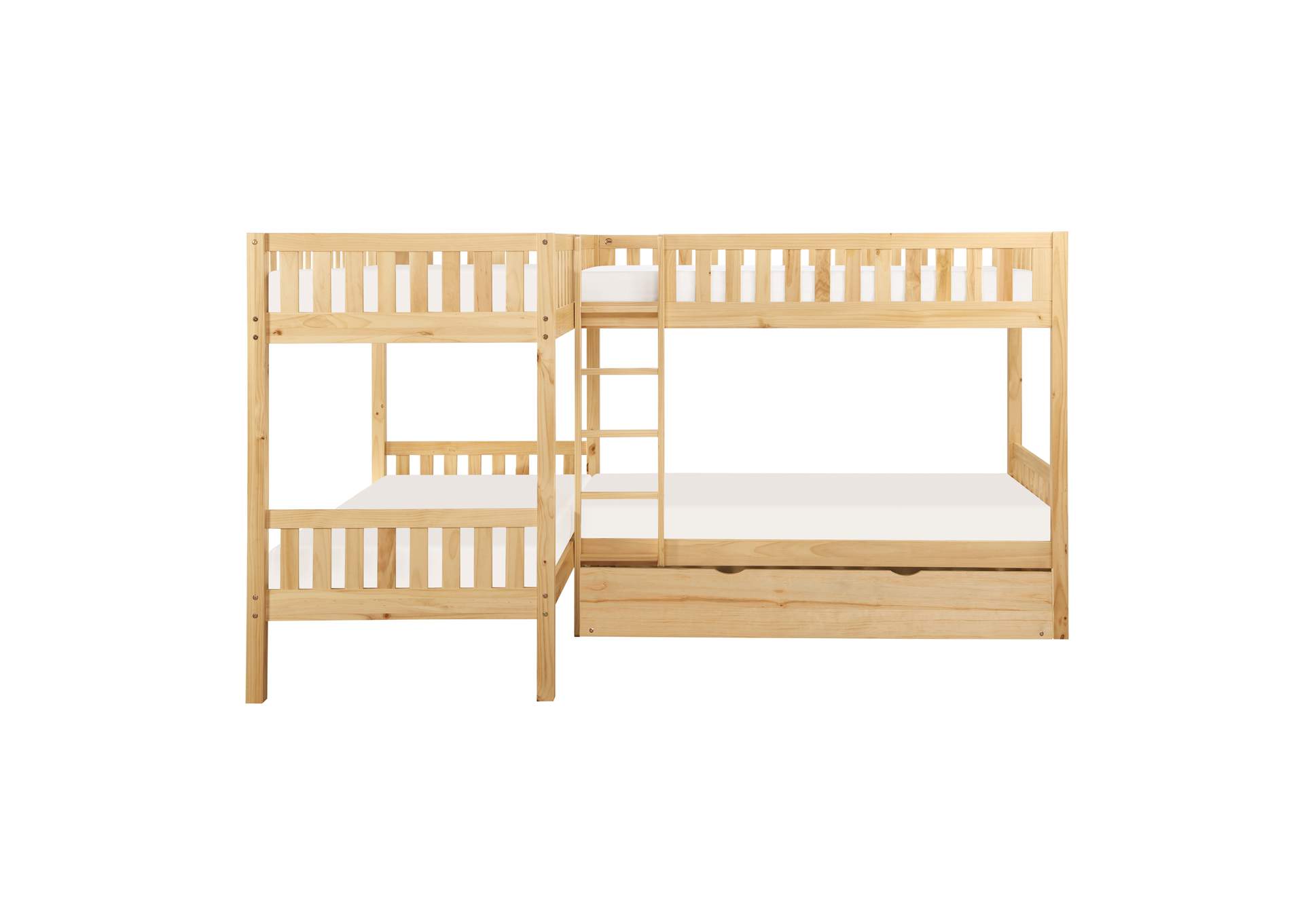 Bartly Corner Bunk Bed with Twin Trundle image 3