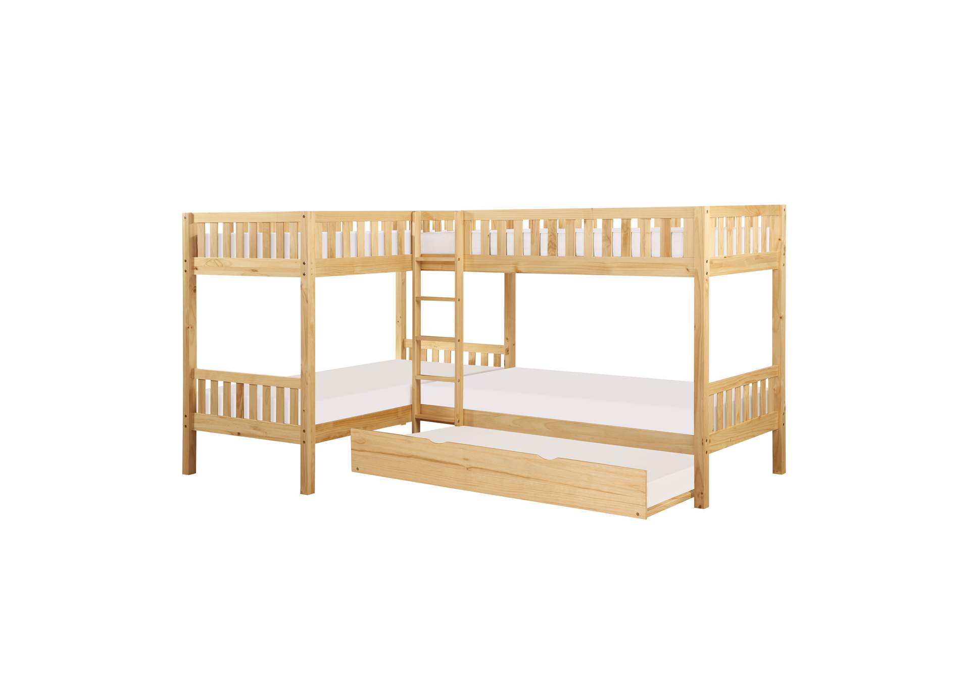 Bartly Corner Bunk Bed with Twin Trundle image 4