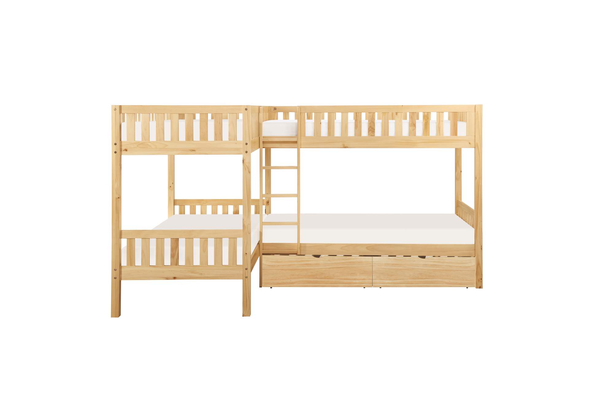 Bartly Corner Bunk Bed with Storage Boxes image 3