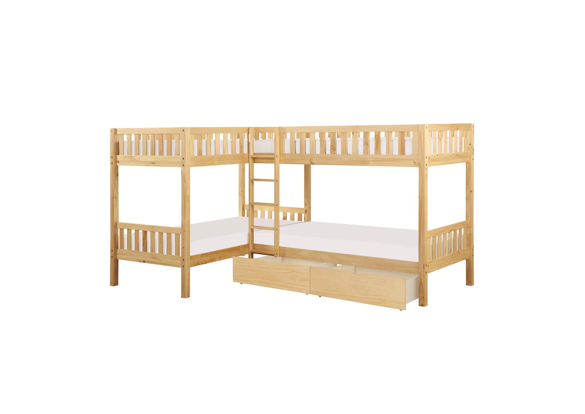 Bartly Corner Bunk Bed with Storage Boxes image 4