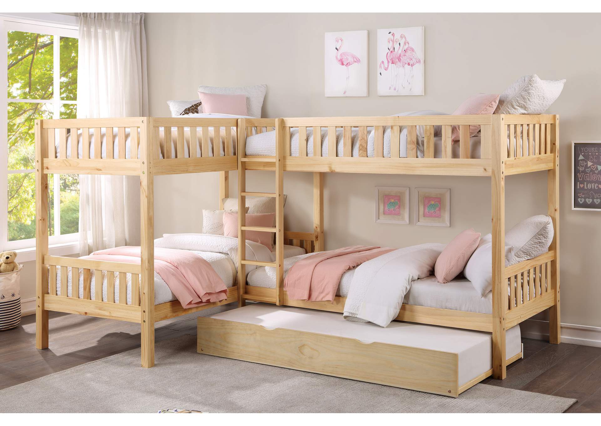 Bartly Corner Bunk Bed with Twin Trundle image 5
