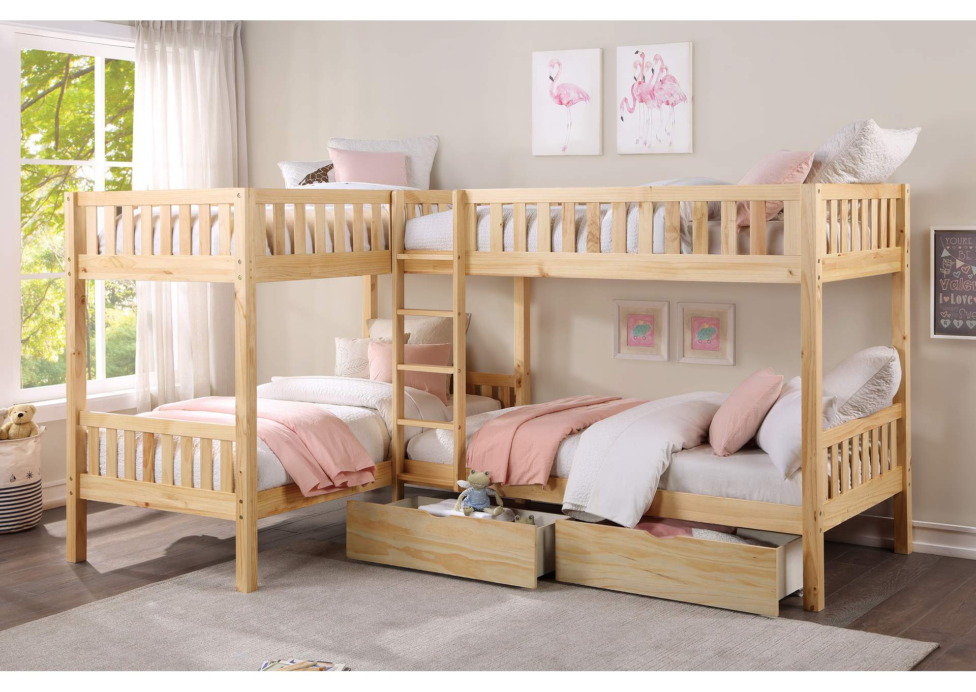 Bartly Corner Bunk Bed with Storage Boxes image 5