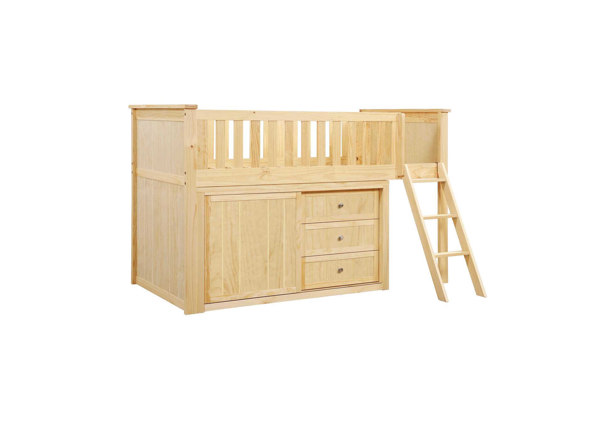 Bartly Low Loft Bunk with Dresser image 1