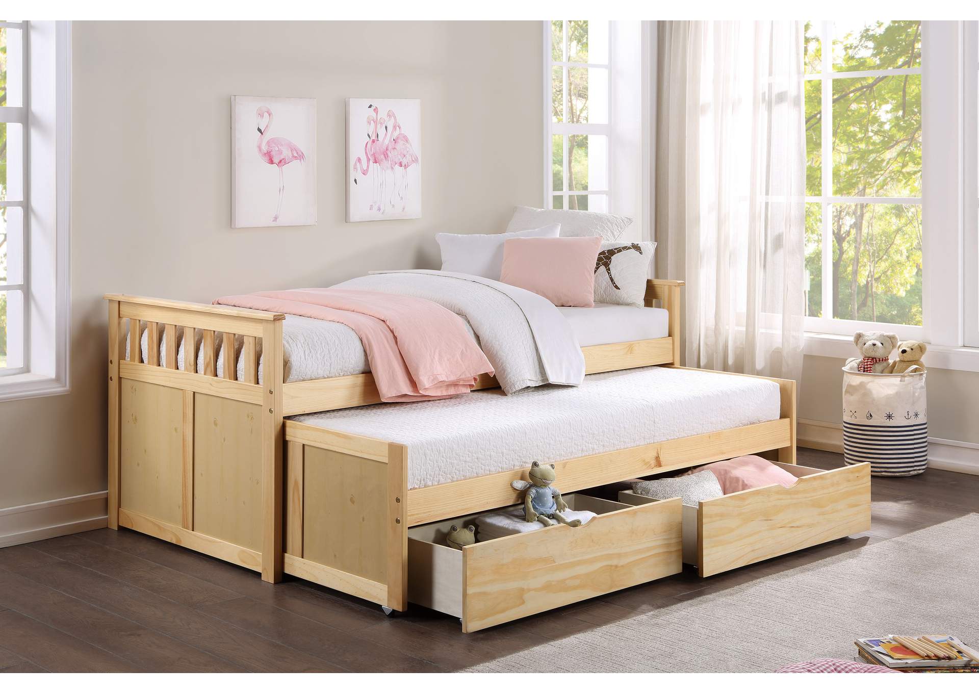 Bartly Twin/Twin Bed with Storage Boxes image 6