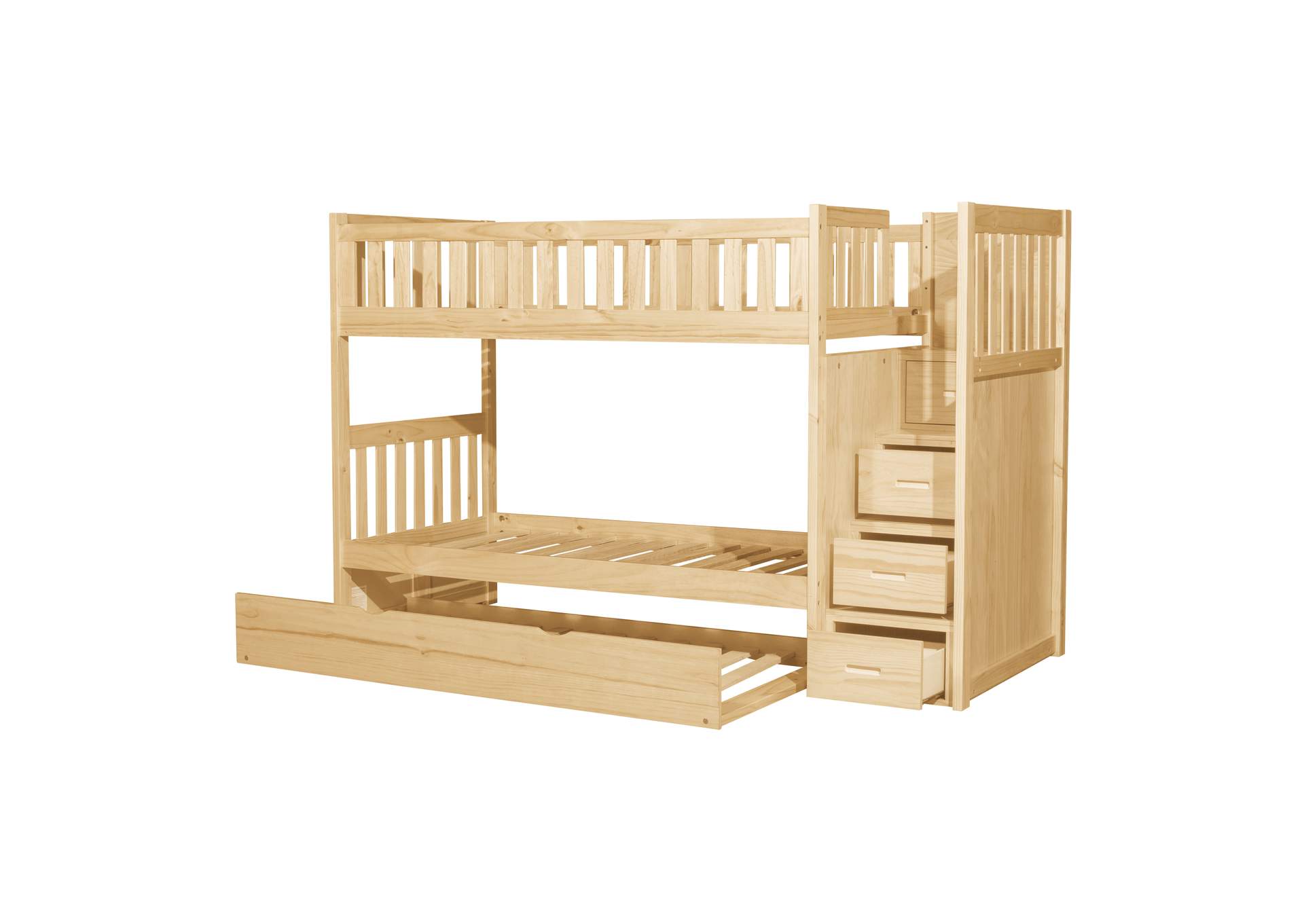 Bartly Twin/Twin Step Bunk Bed with Twin Trundle image 4