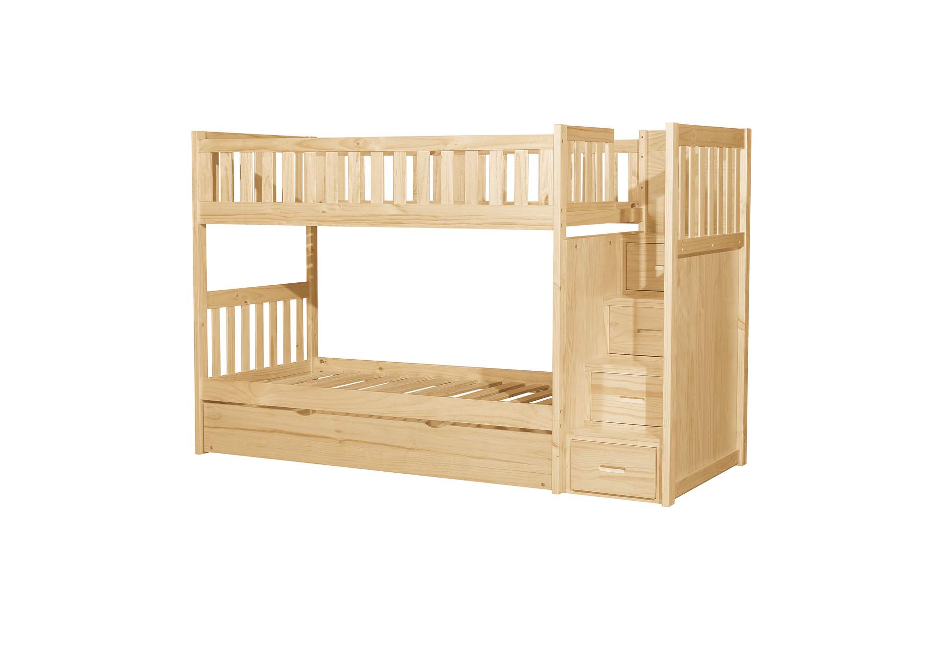Bartly Twin/Twin Step Bunk Bed with Twin Trundle image 3