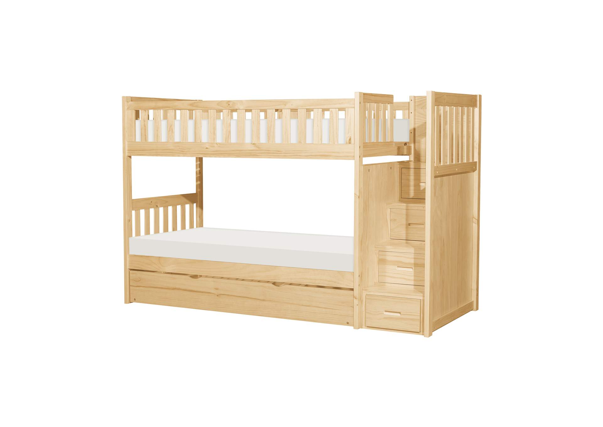 Bartly Twin/Twin Step Bunk Bed with Twin Trundle image 1