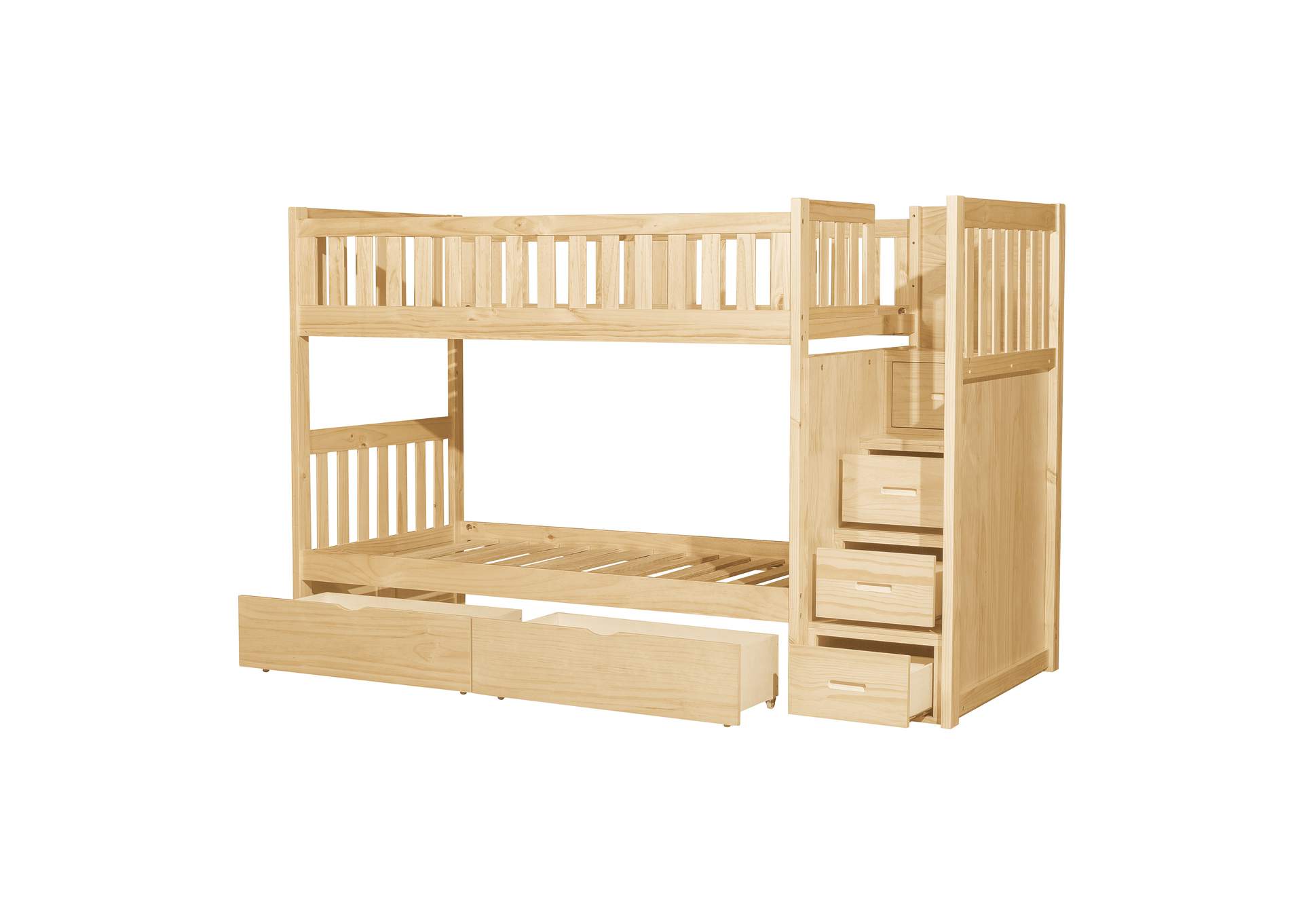 Bartly Twin/Twin Step Bunk Bed with Storage Boxes image 4