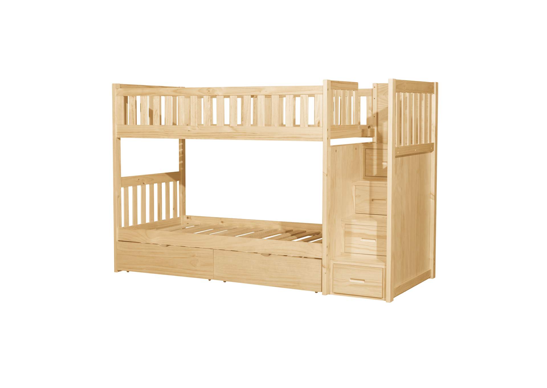 Bartly Twin/Twin Step Bunk Bed with Storage Boxes image 3