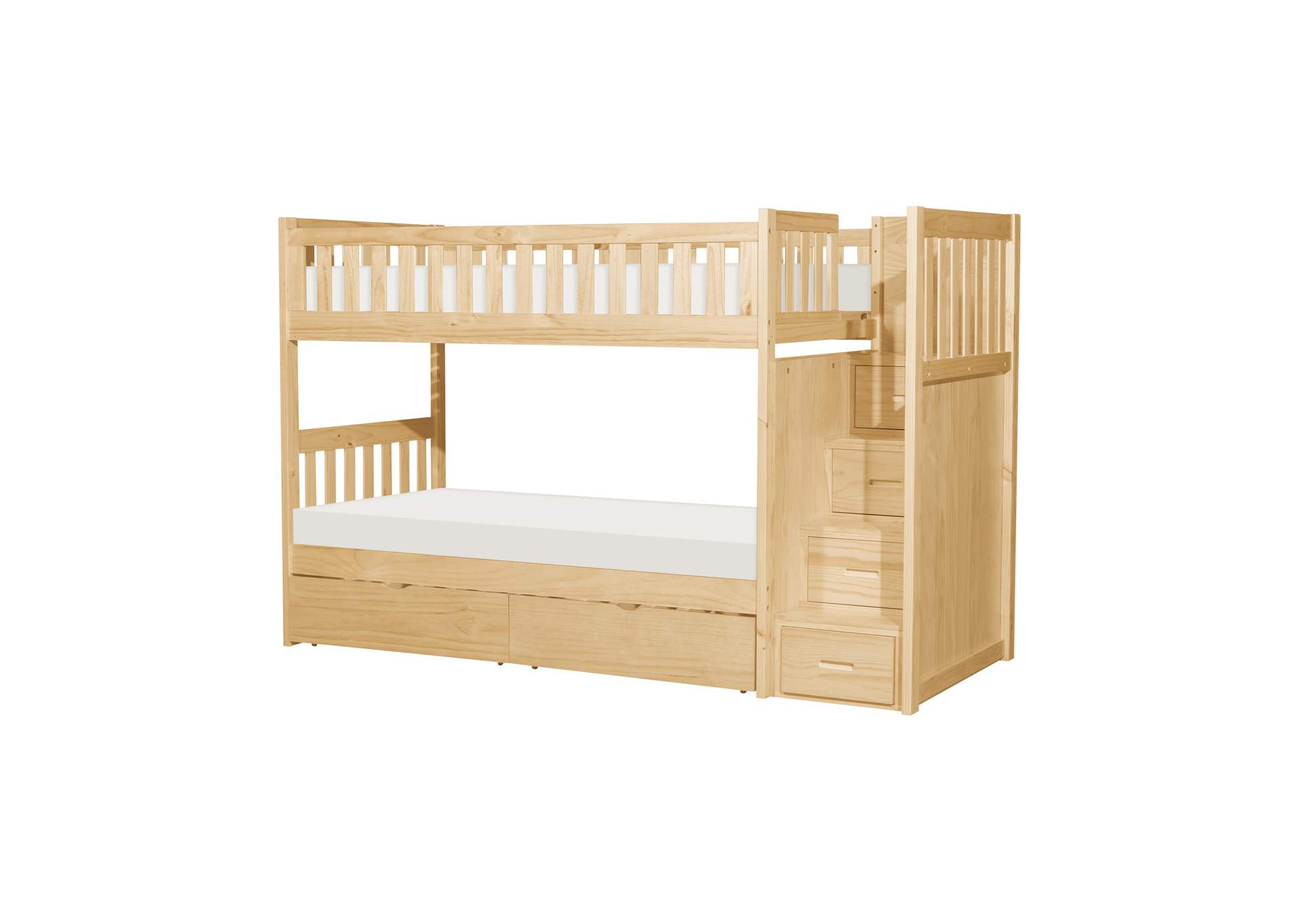 Bartly Twin/Twin Step Bunk Bed with Storage Boxes image 1
